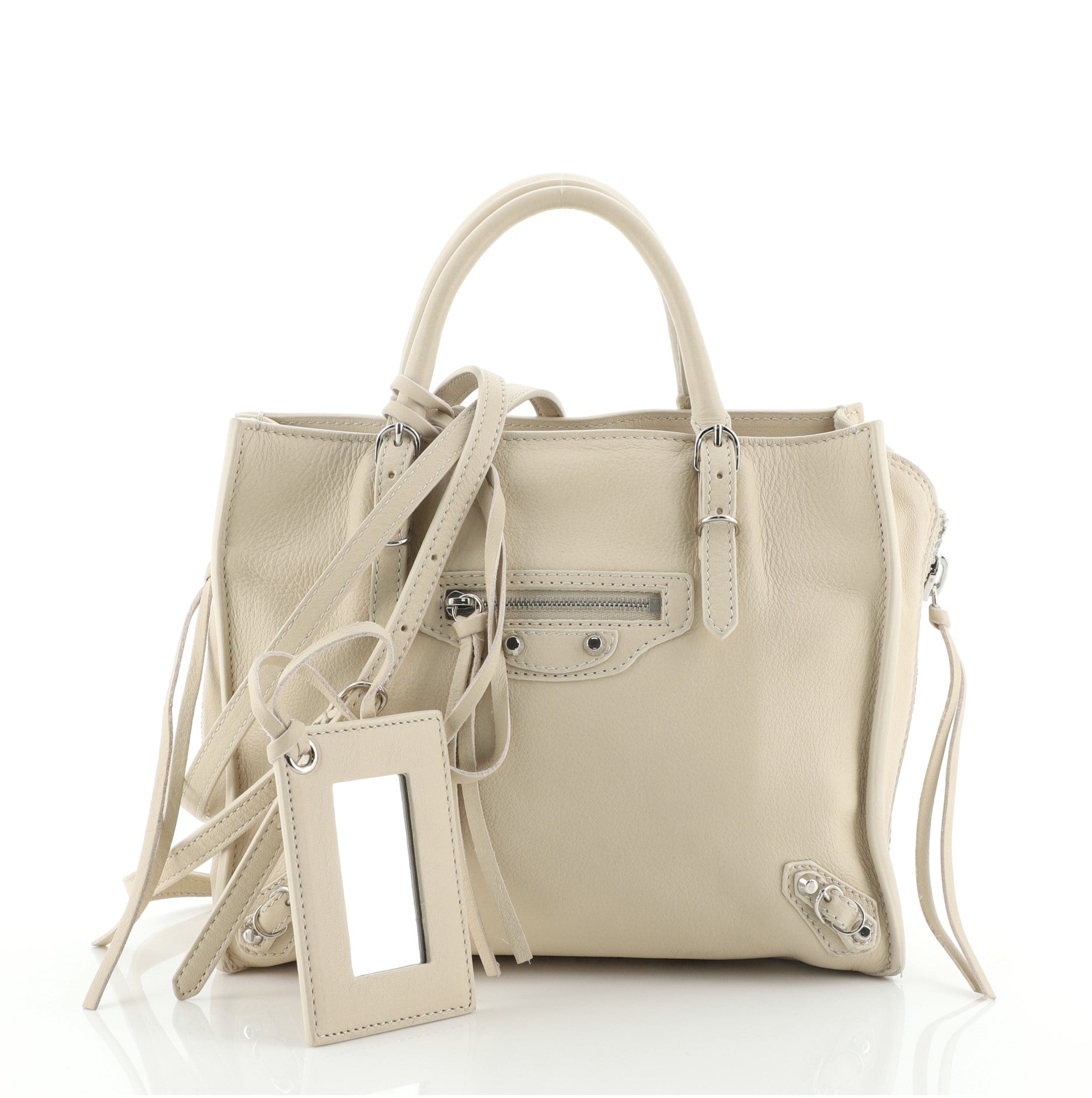 Papier A4 Zip Around Classic Studs Bag Leather Mini