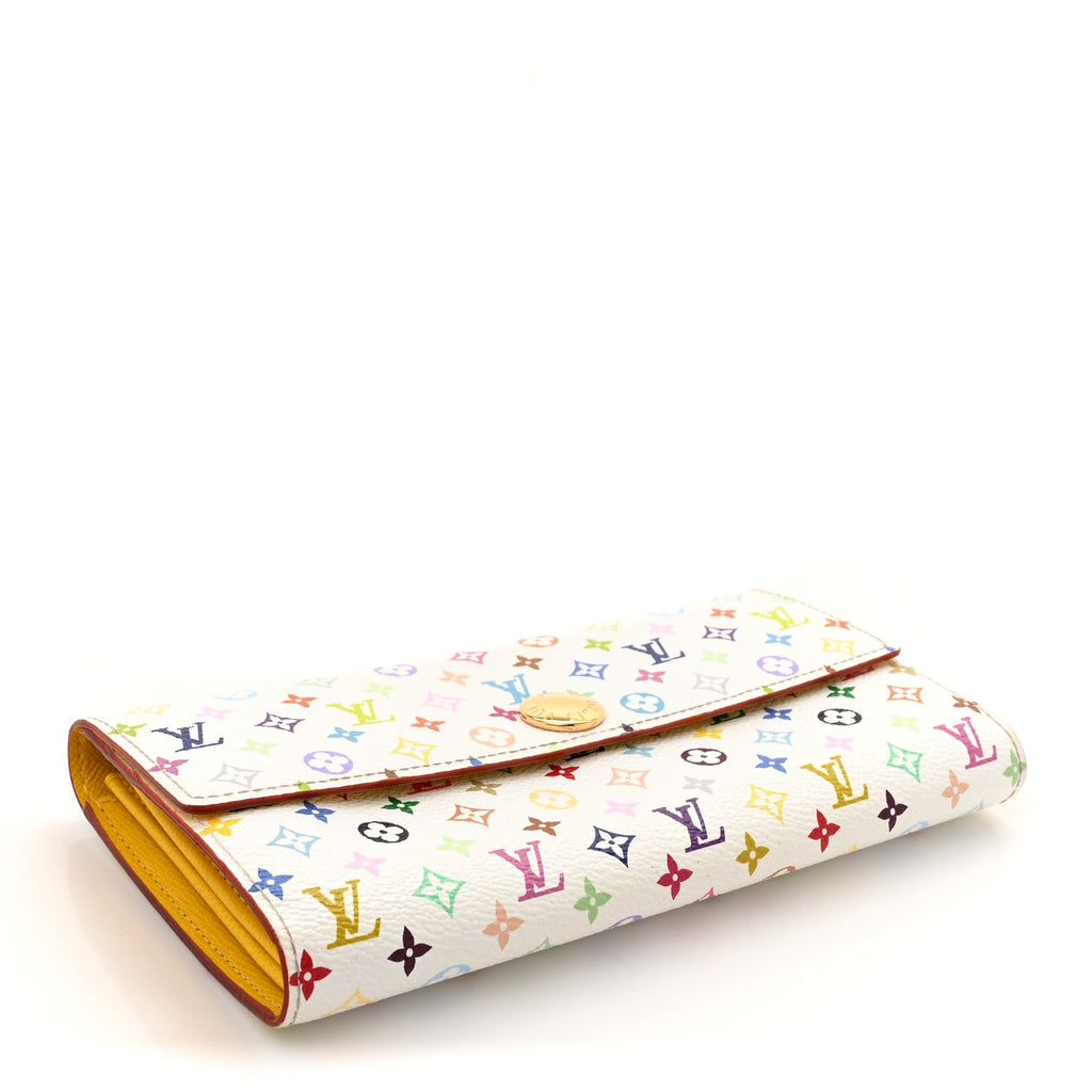 Monogram Multicolor Sarah Wallet White Citron