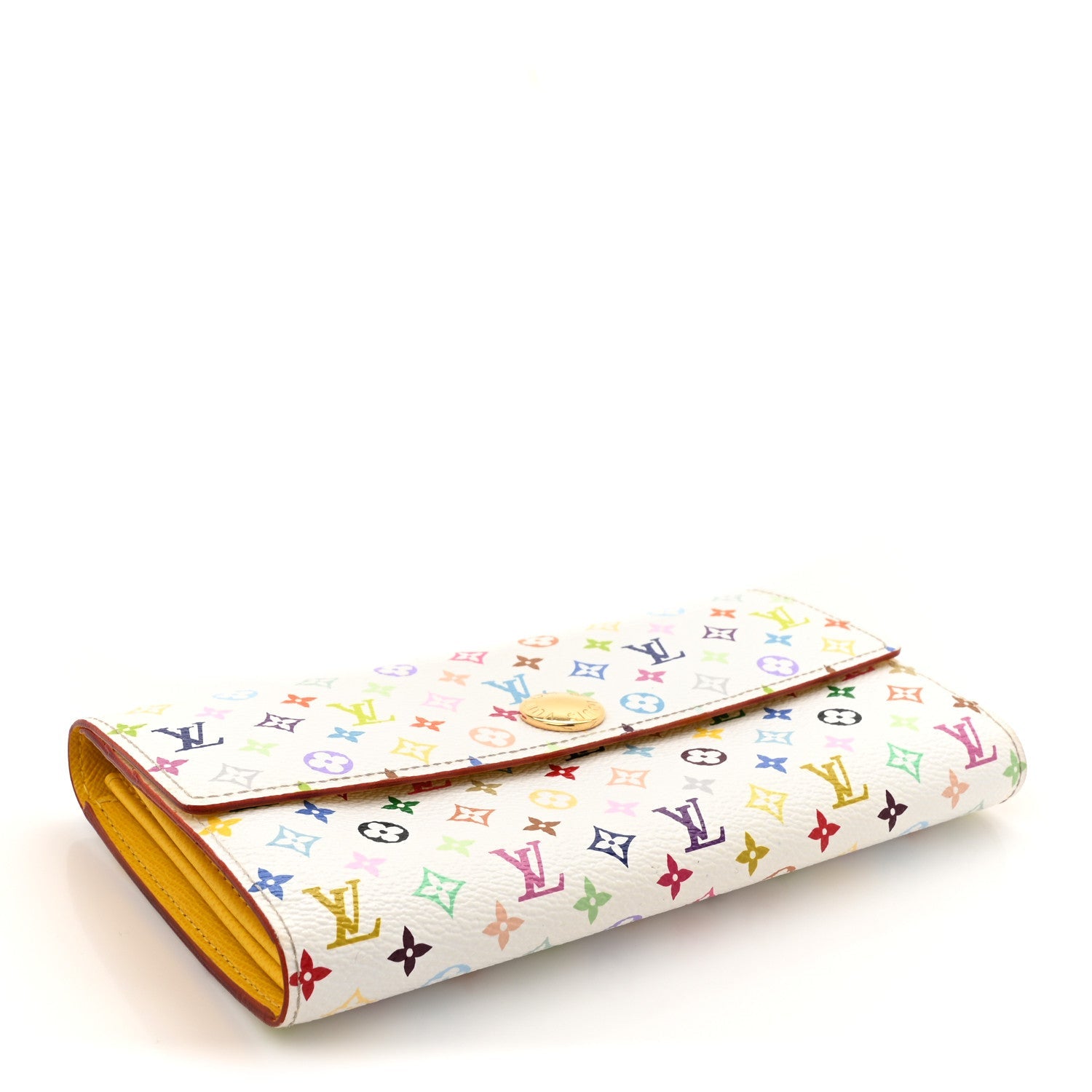 Monogram Multicolor Sarah Wallet White Citron