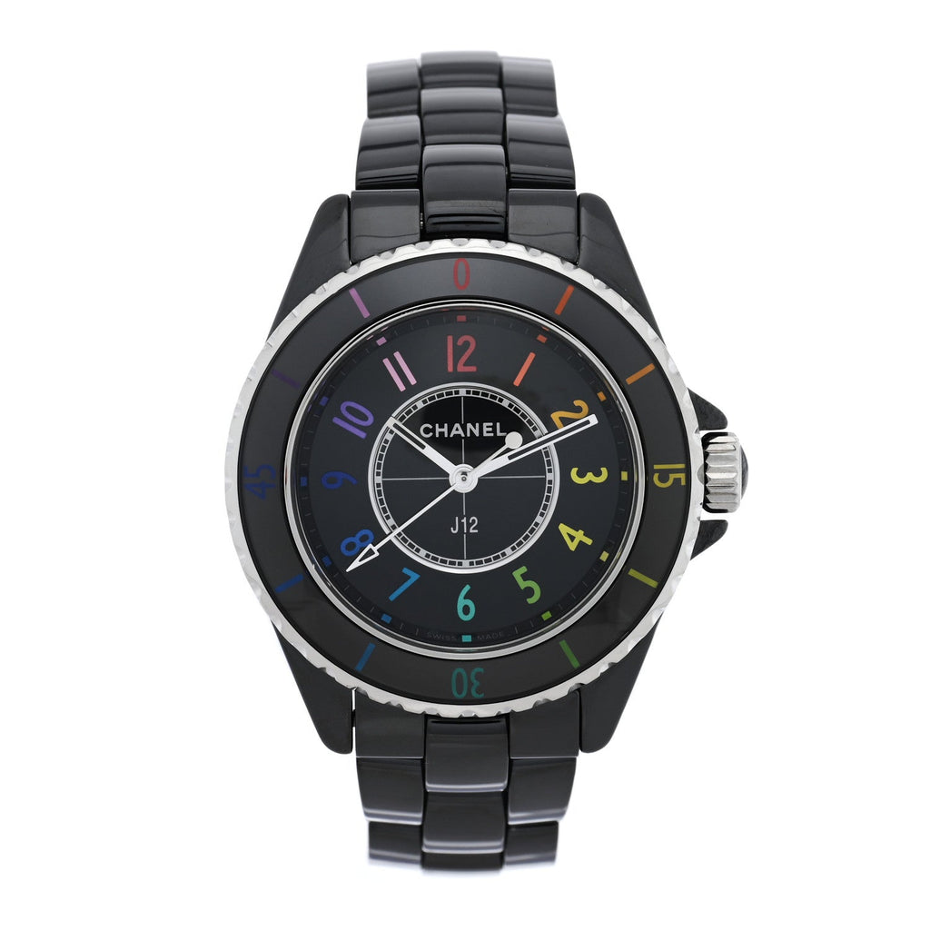 Stainless Steel Ceramic 33mm J12 Electro Quartz Watch Black