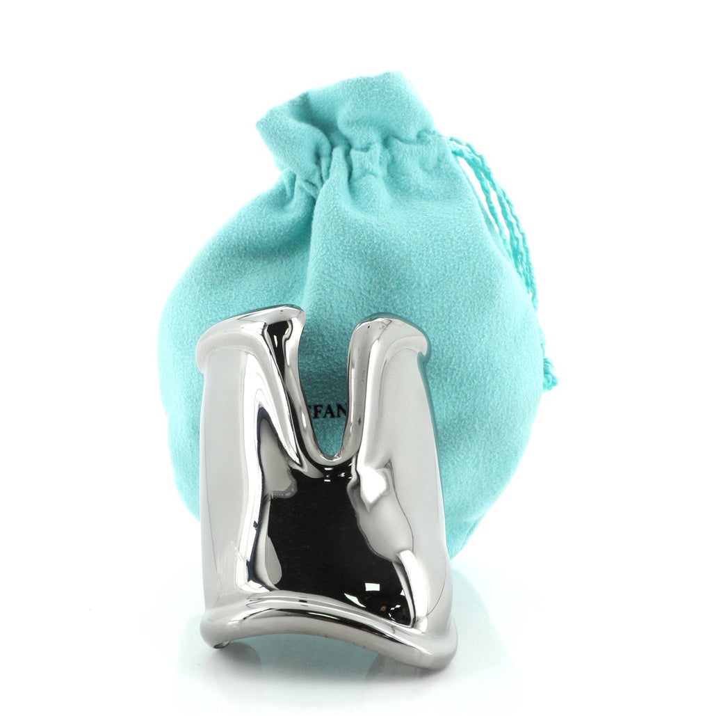 Bone Cuff Bracelet Ruthenium Large