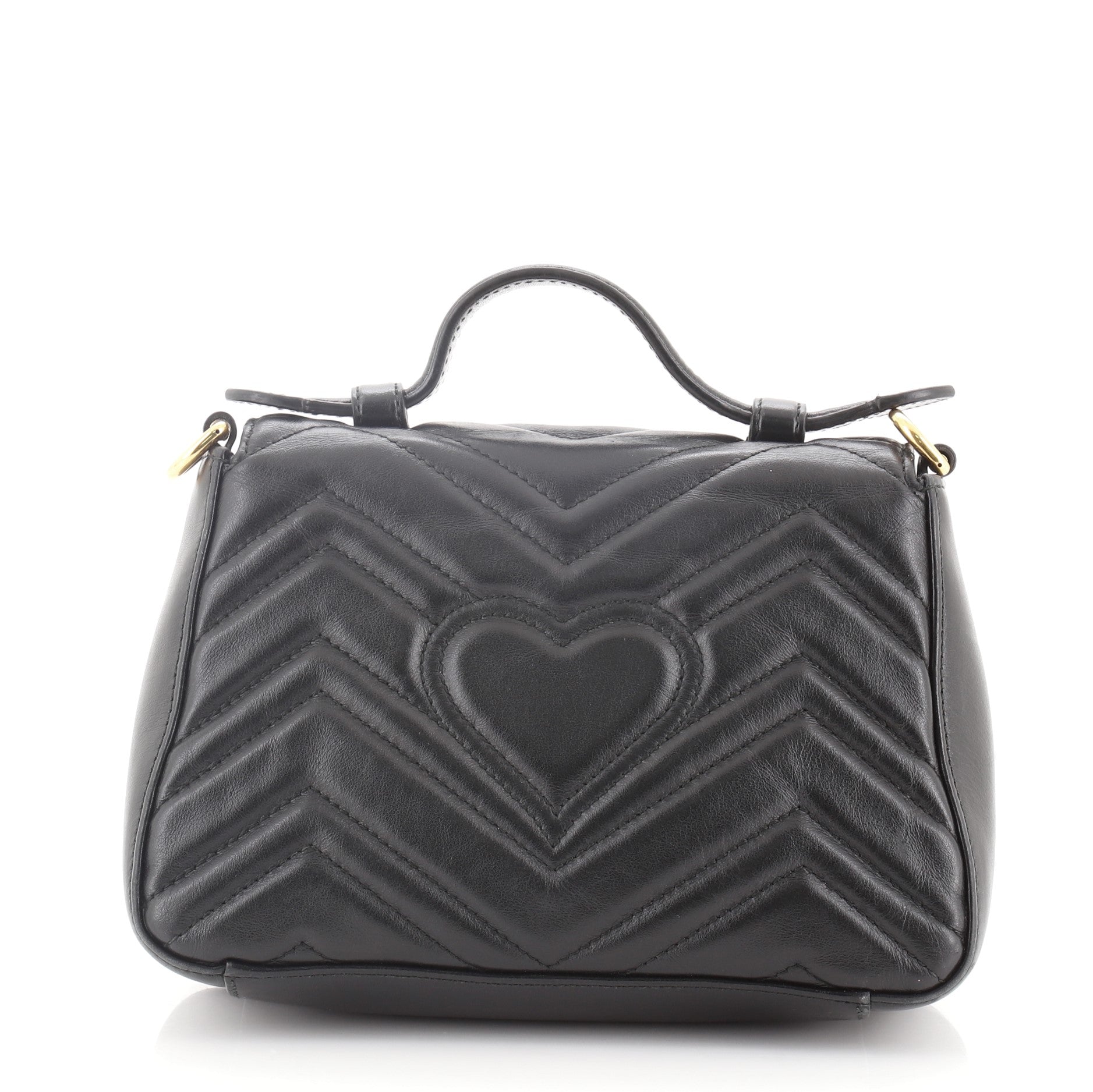 GG Marmont Top Handle Flap Bag Matelasse Leather Mini
