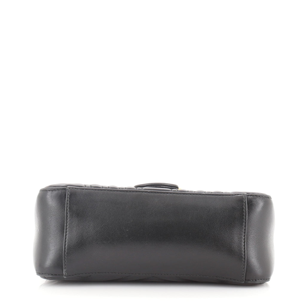 GG Marmont Top Handle Flap Bag Matelasse Leather Mini