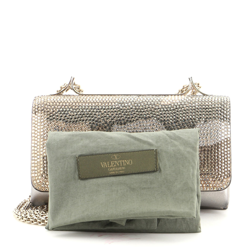 Va Va Voom Clutch Crystal Camo Embellished Suede and Leather Small