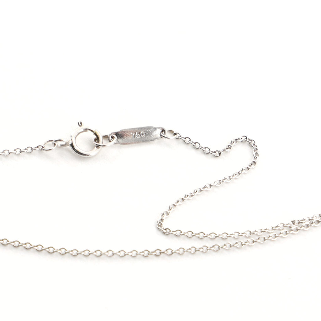 Peace Pendant 18K White Gold with Diamonds Necklace