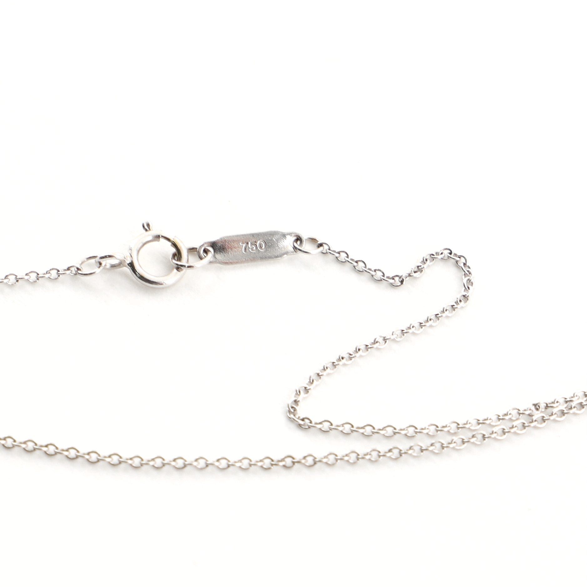 Peace Pendant 18K White Gold with Diamonds Necklace