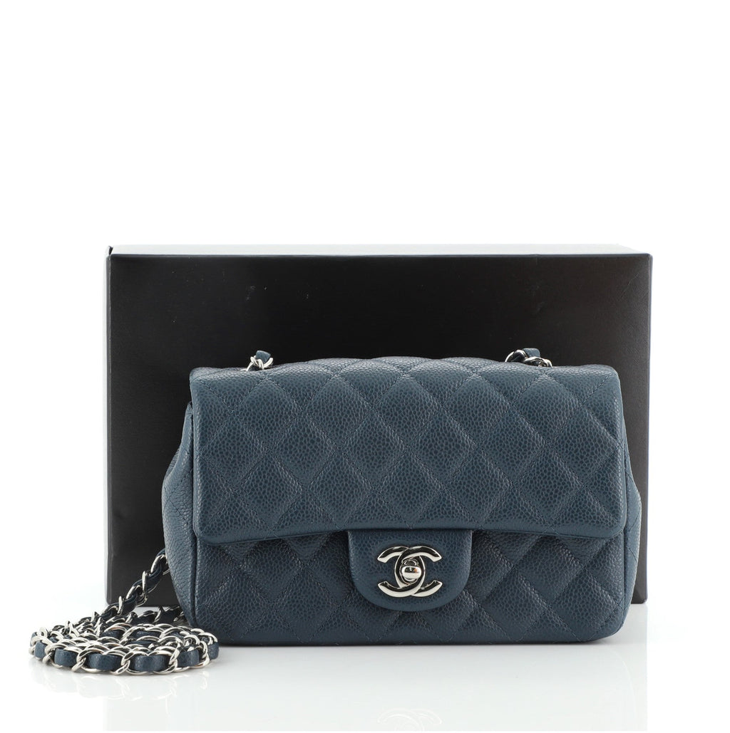 Classic Single Flap Bag Quilted Caviar Mini