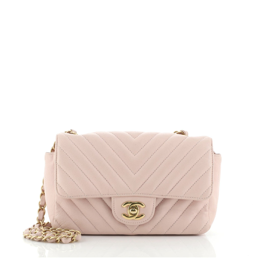 Classic Single Flap Bag Chevron Lambskin Mini
