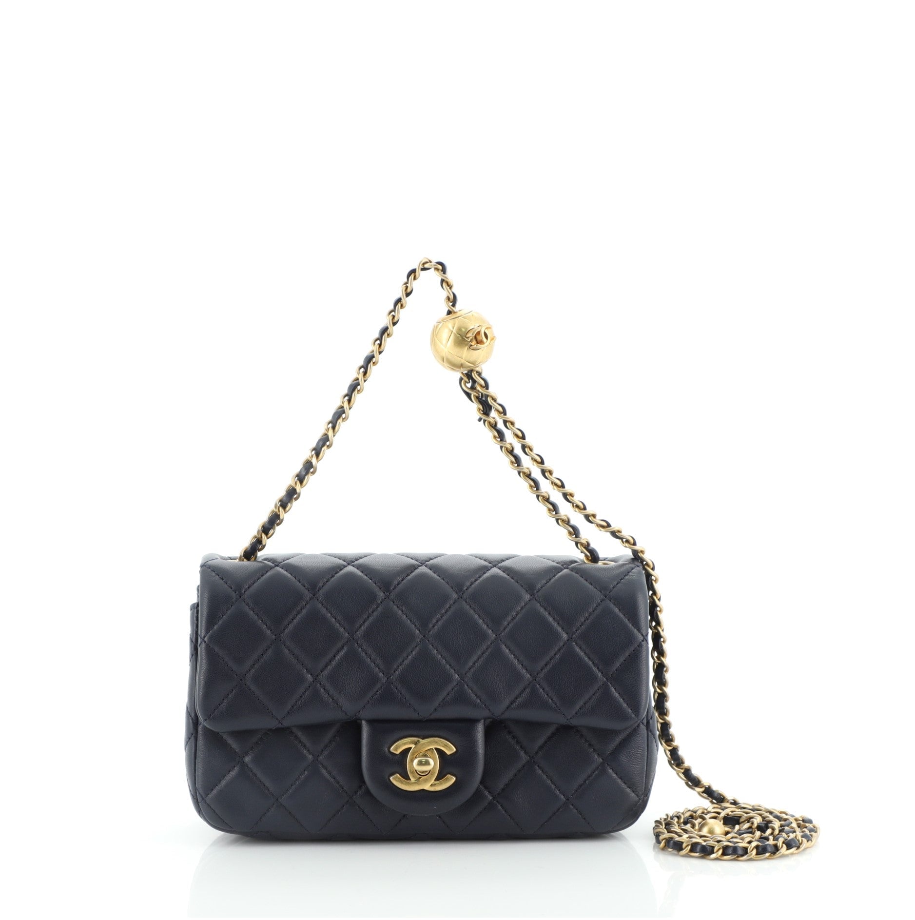Pearl Crush Flap Bag Quilted Lambskin Mini