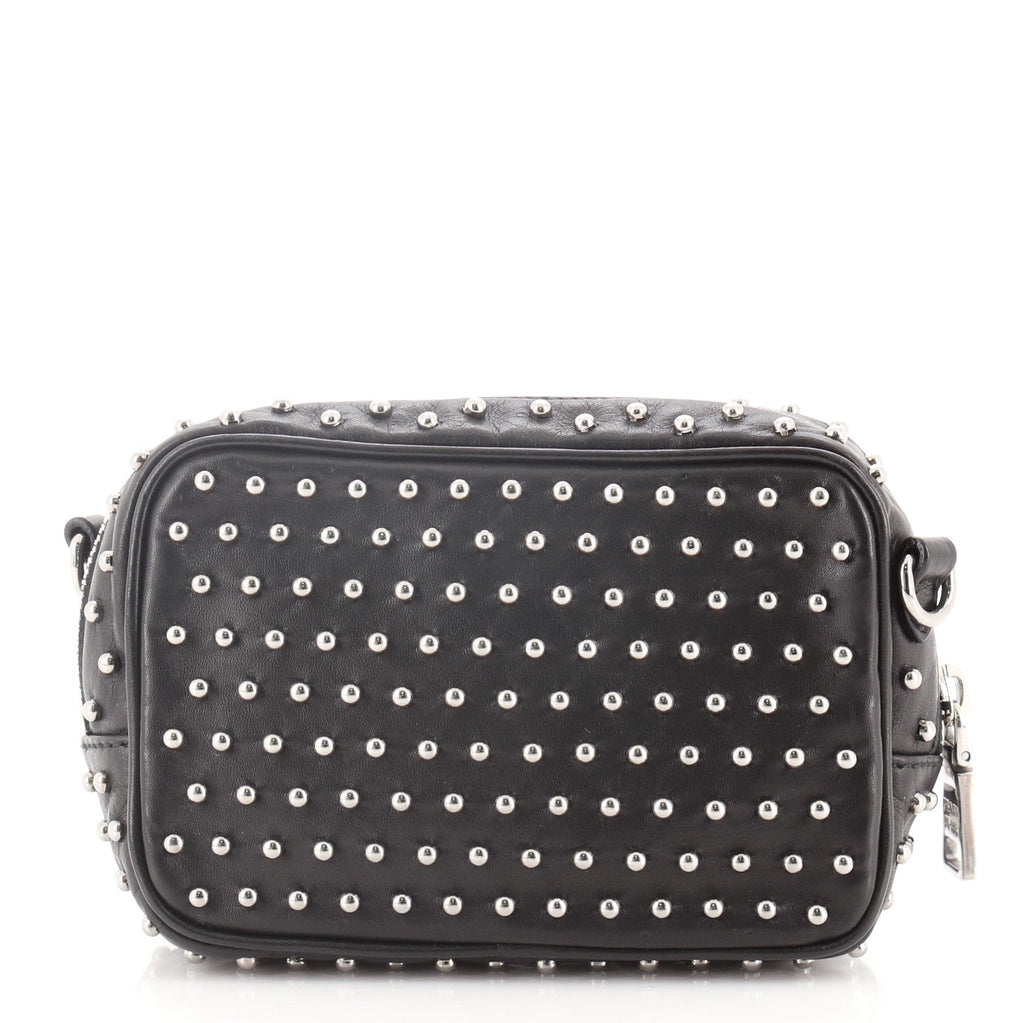 Zip Crossbody Bag Studded Soft Calfskin Mini