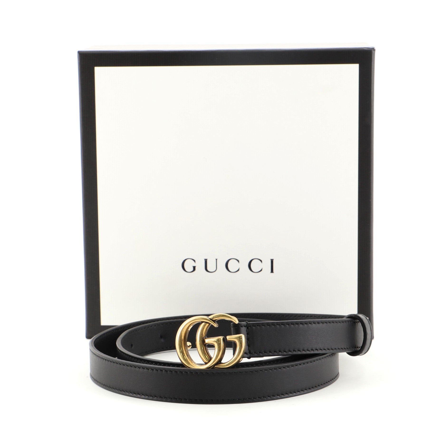 GG Marmont Belt Leather Thin 85