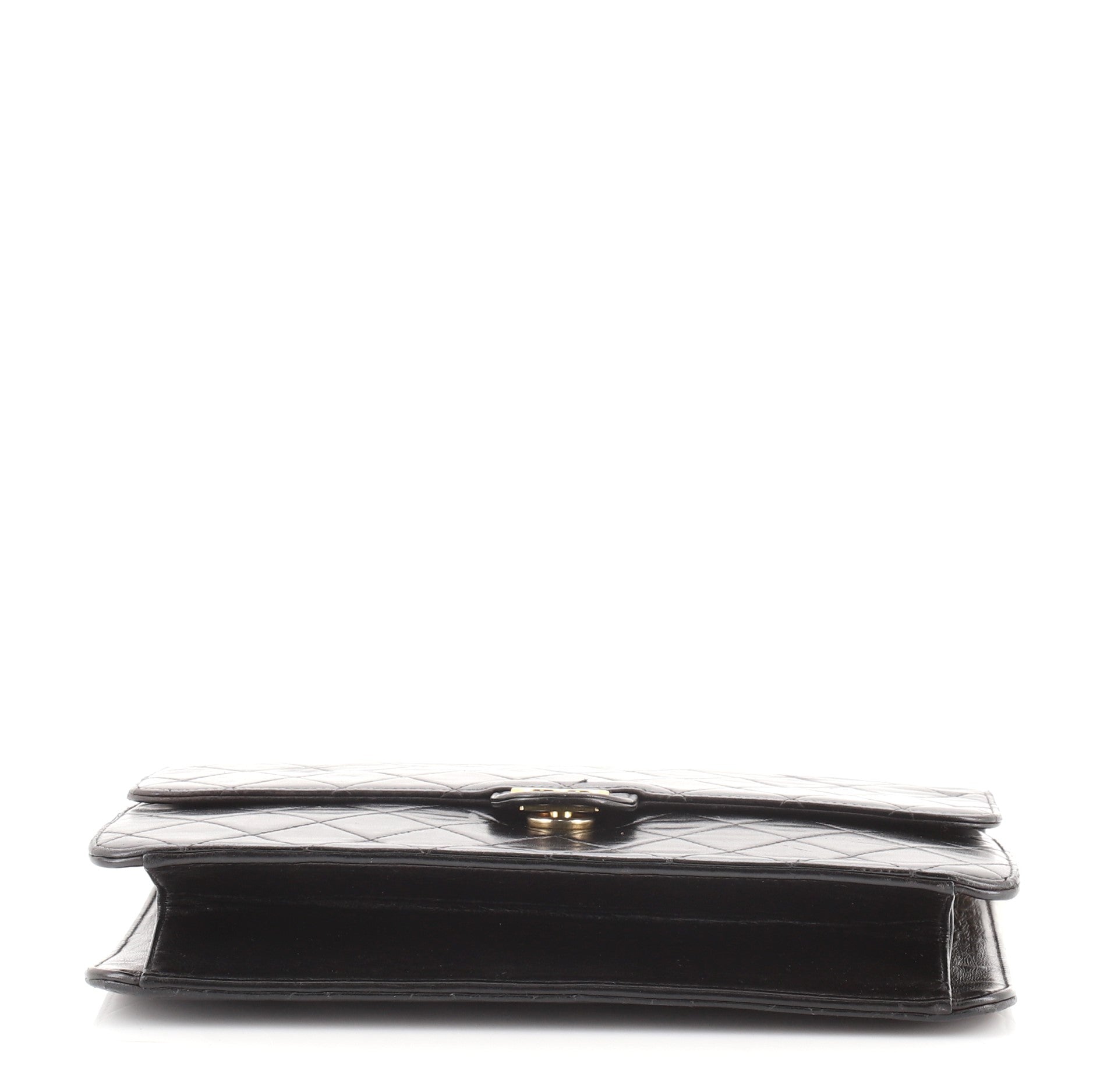 Vintage Clutch with Chain Quilted Leather Medium