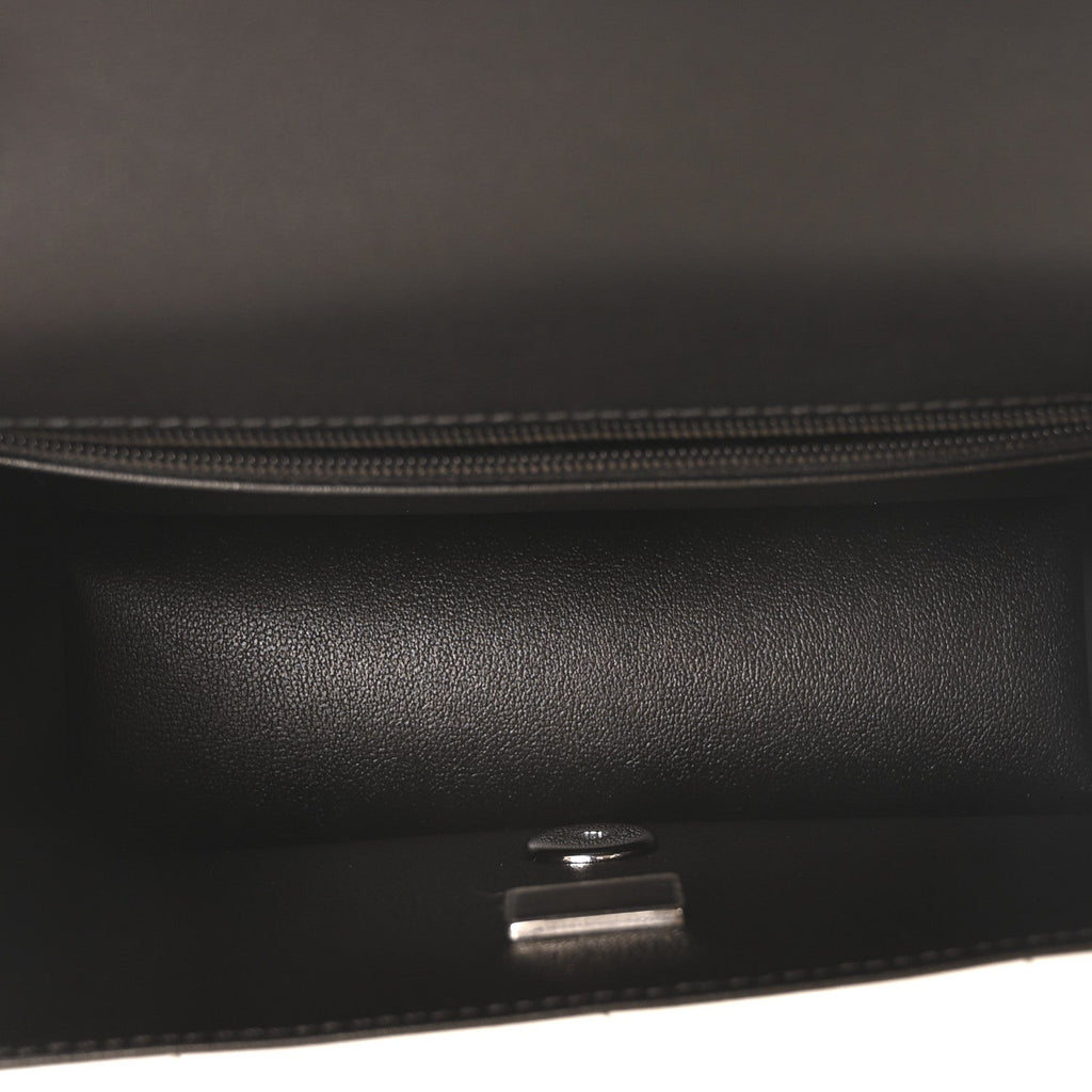 Lambskin Calfskin Mini Chocolate Bar Flap Bag White Black
