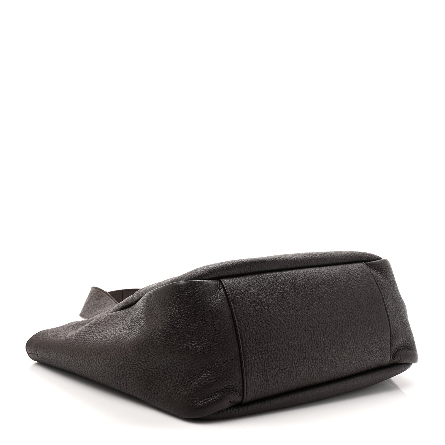Grained Deerskin Bea Tote Marron Fonce