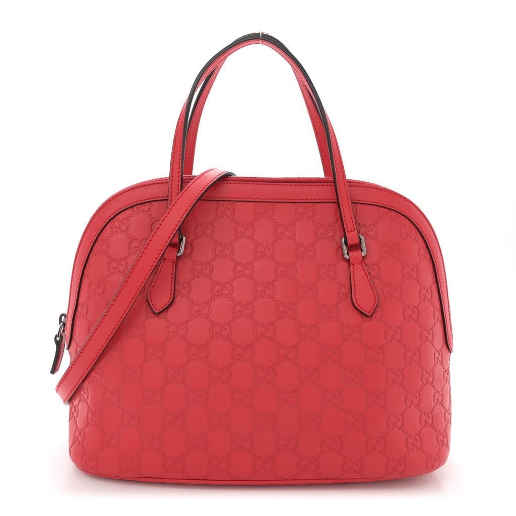 Guccissima Medium Dome Bag Red