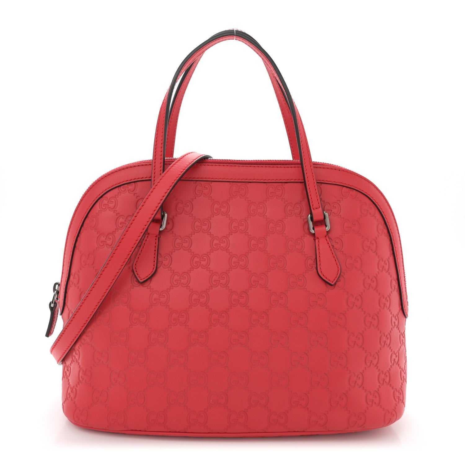 Guccissima Medium Dome Bag Red