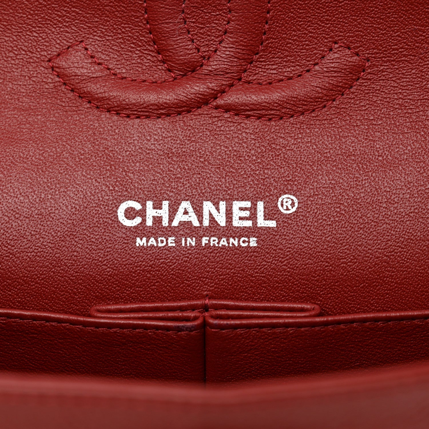 Caviar Quilted Medium Double Flap Burgundy