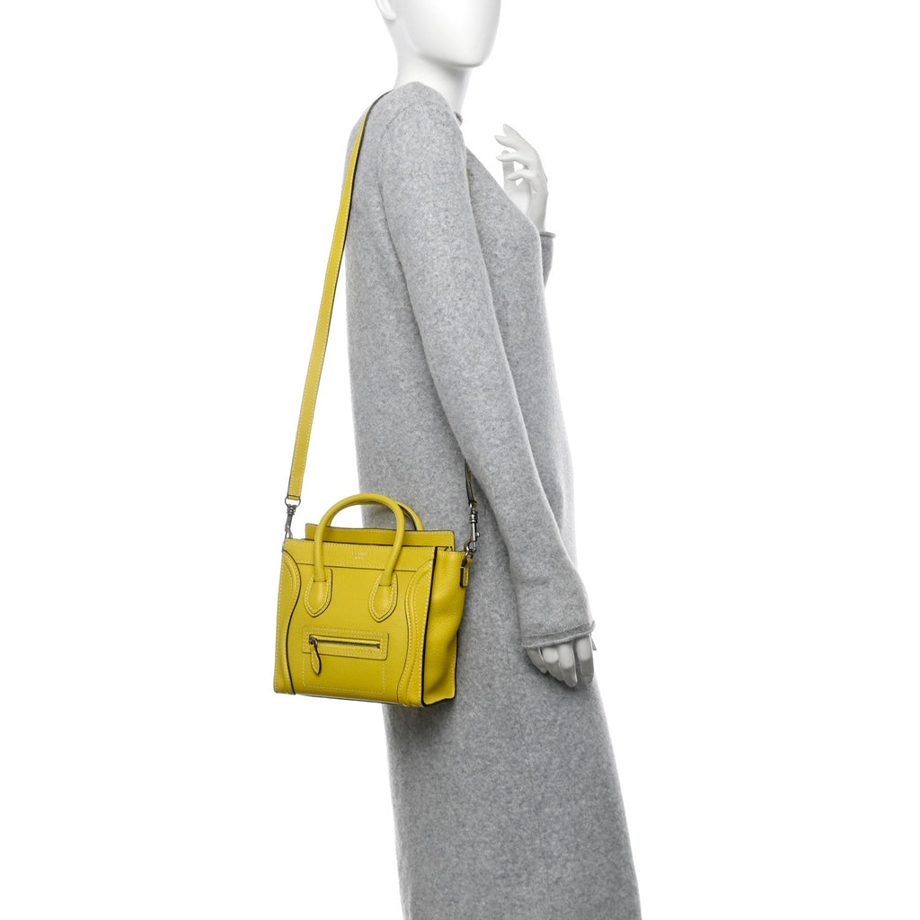 Drummed Calfskin Nano Luggage Acacia
