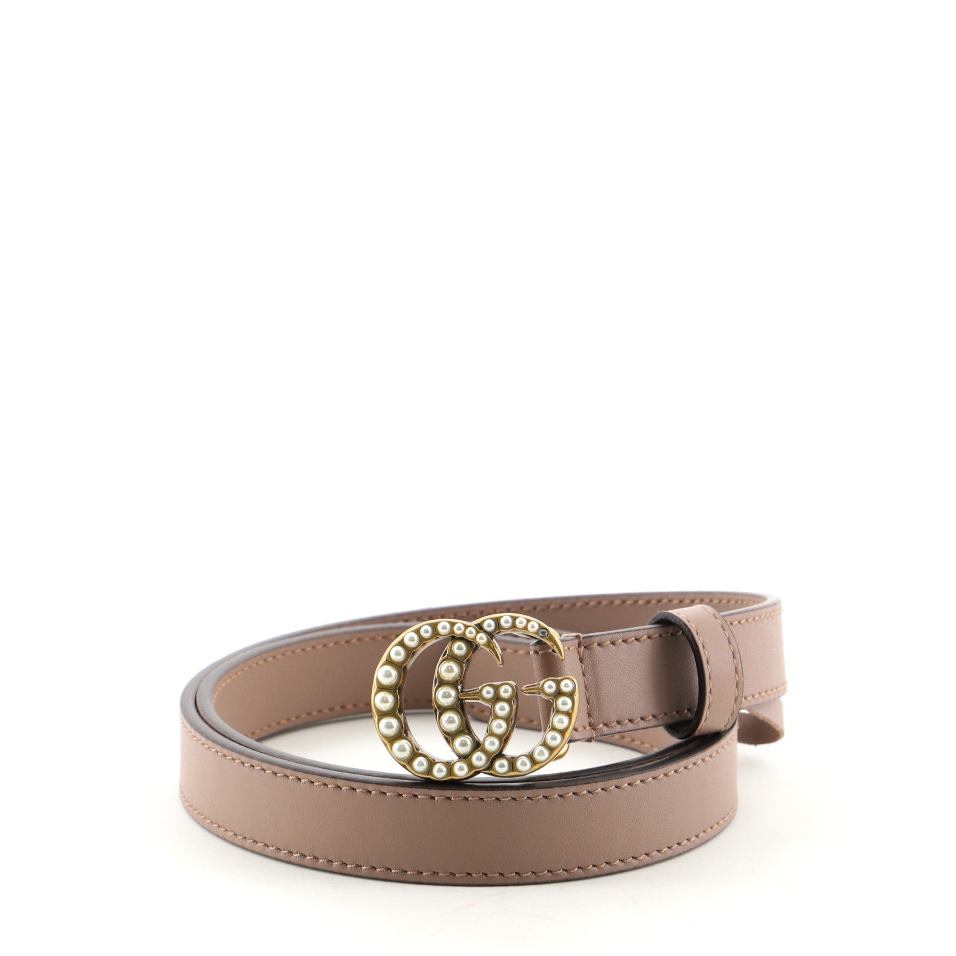 Pearly GG Marmont Belt Leather Thin 75