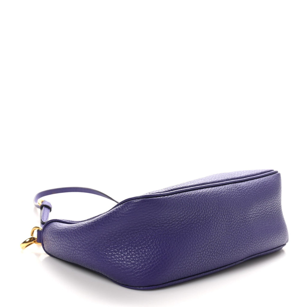Vitello Daino Pochette Bag Viola
