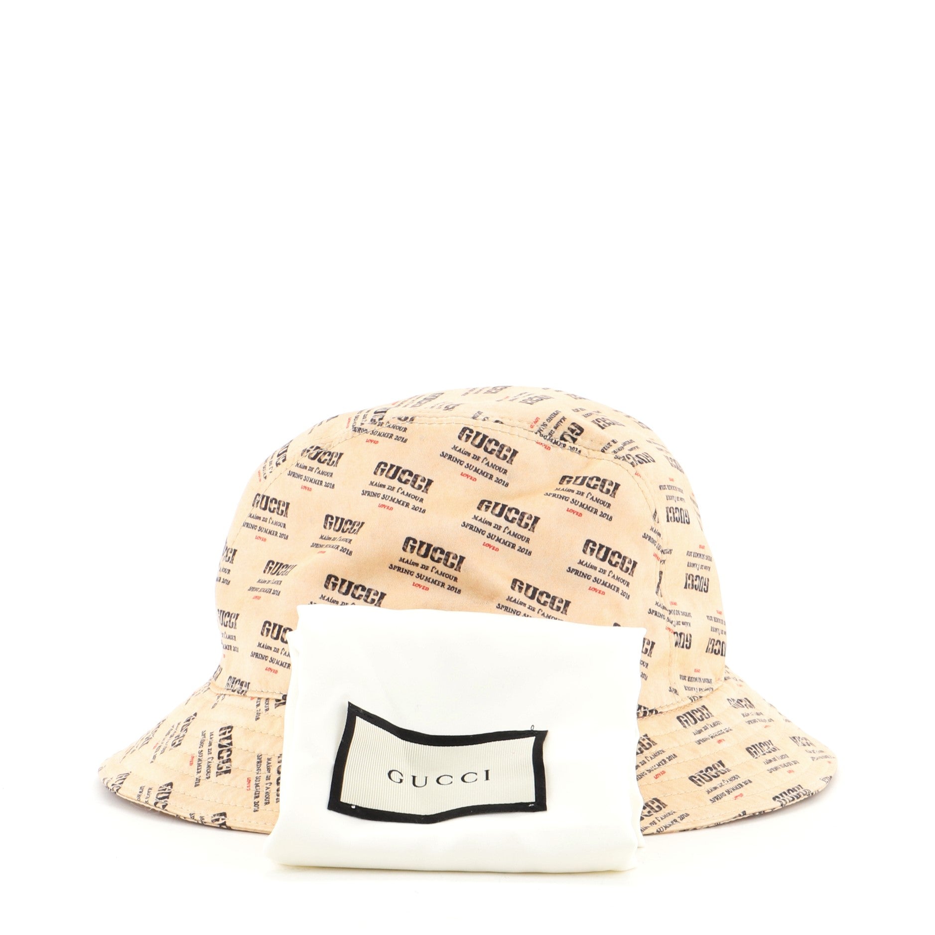 Logo Bucket Hat Printed Silk Medium