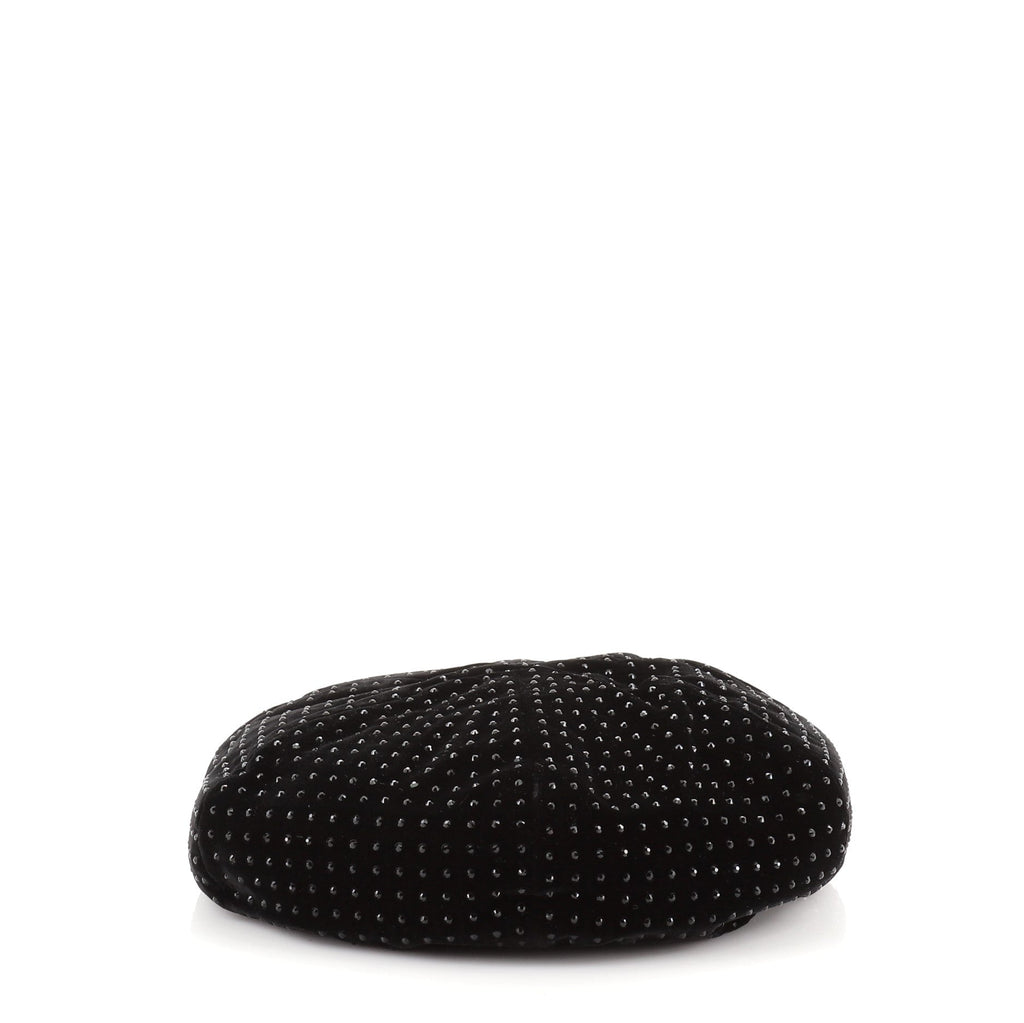 Beret Crystal Embellished Velvet XS