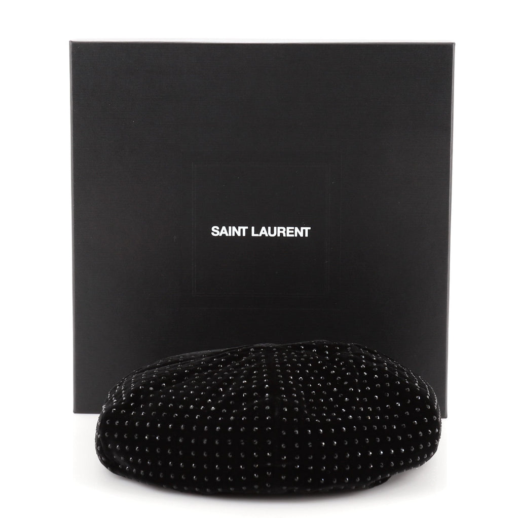 Beret Crystal Embellished Velvet XS