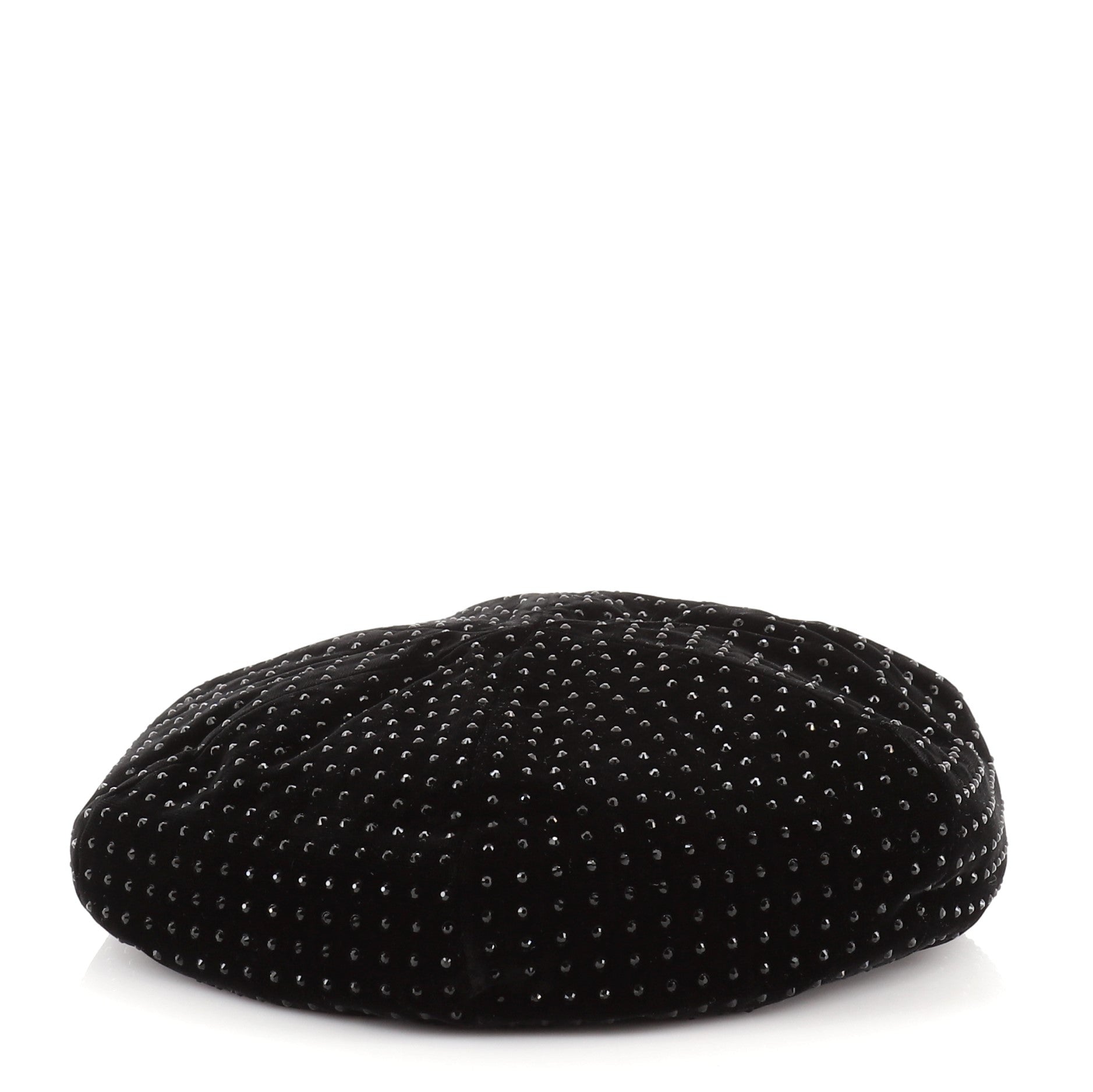 Beret Crystal Embellished Velvet XS