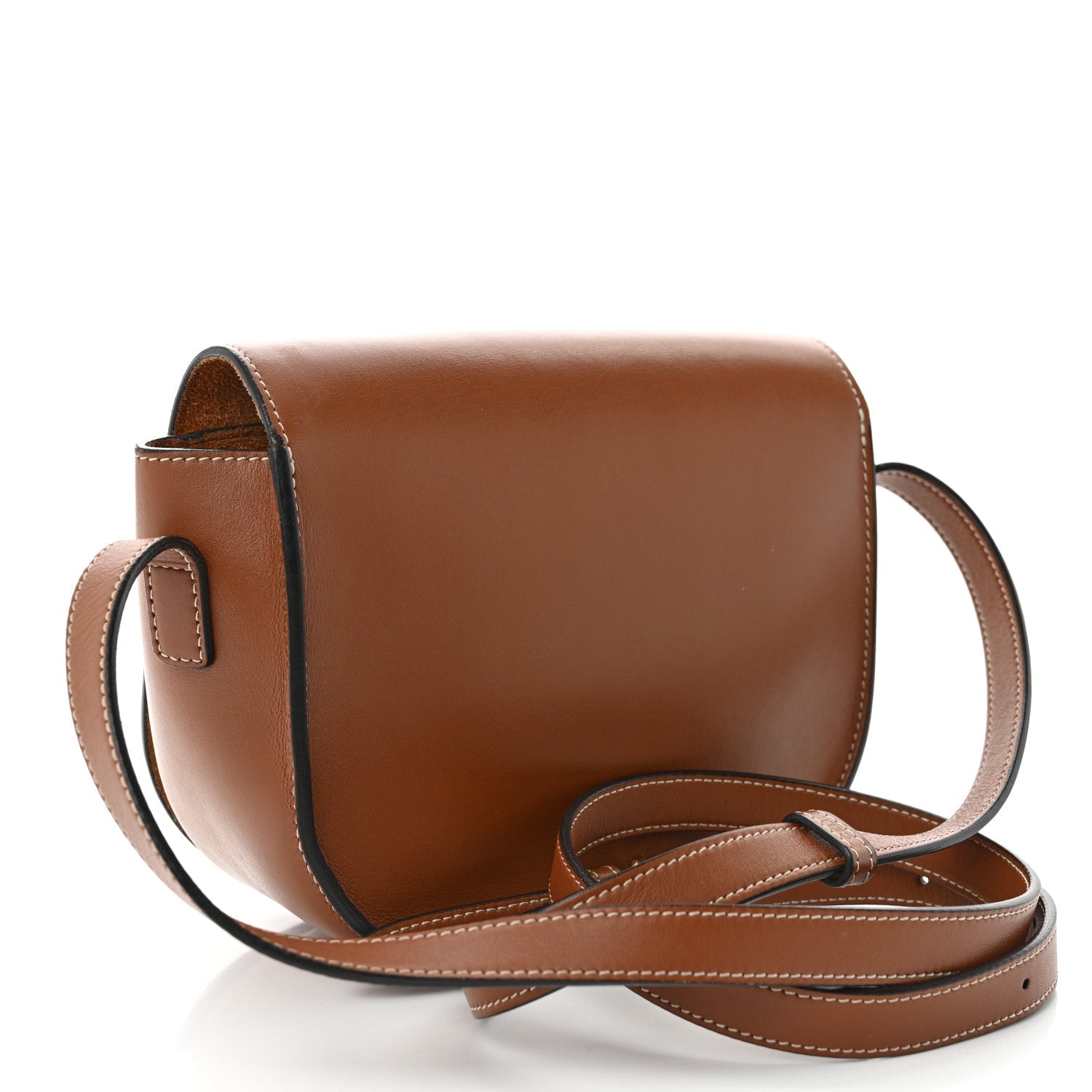 Smooth Calfskin Cuir Triomphe Folco Crossbody Bag Tan