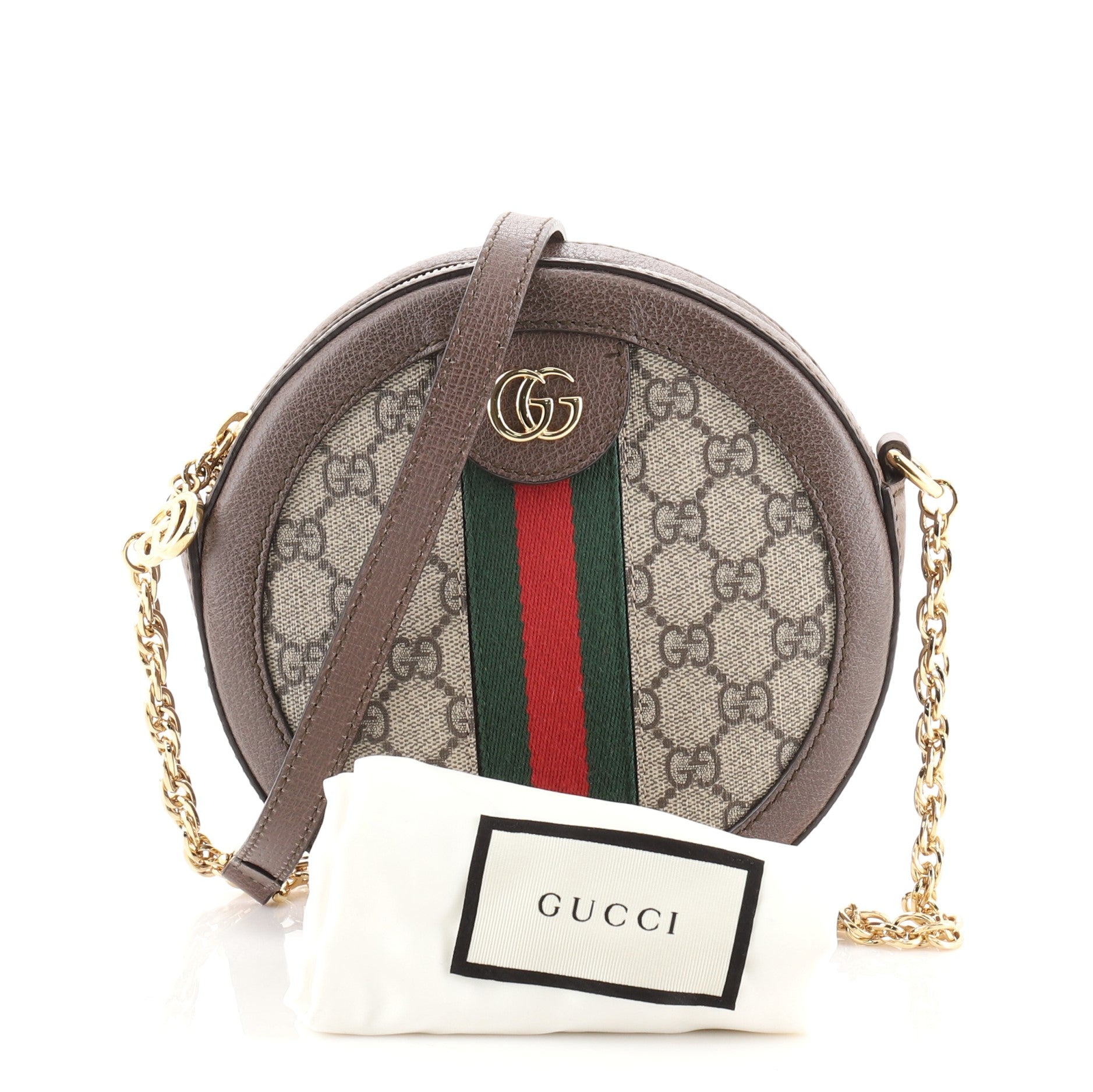 Ophidia Round Shoulder Bag GG Coated Canvas Mini