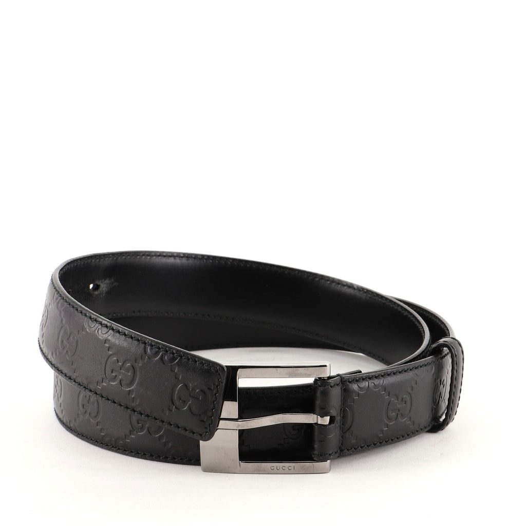 Signature Rectangular Buckle Belt Guccissima Leather Medium 95