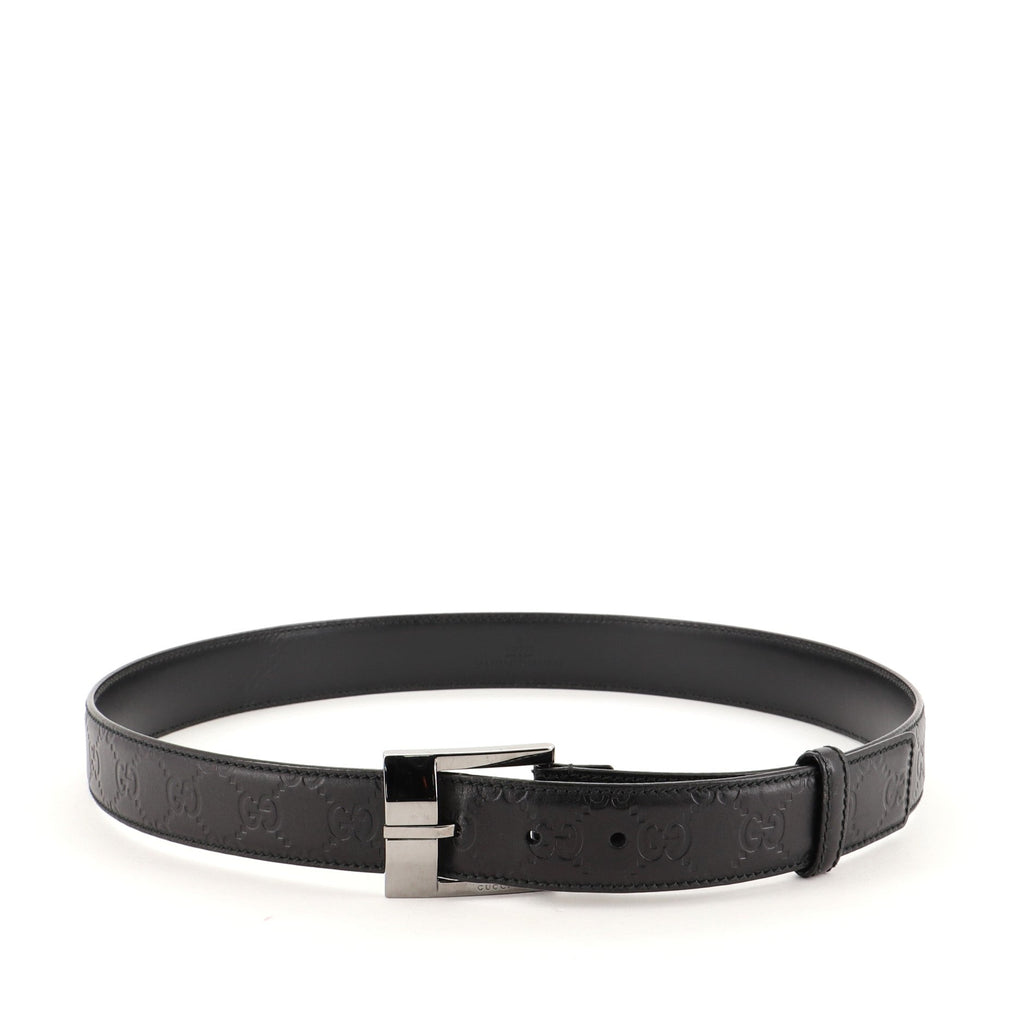 Signature Rectangular Buckle Belt Guccissima Leather Medium 95