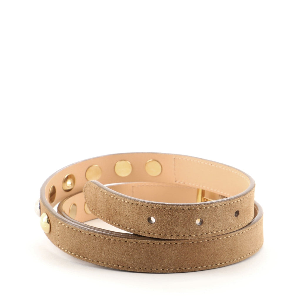 Buckle Belt Studded Suede Thin 85