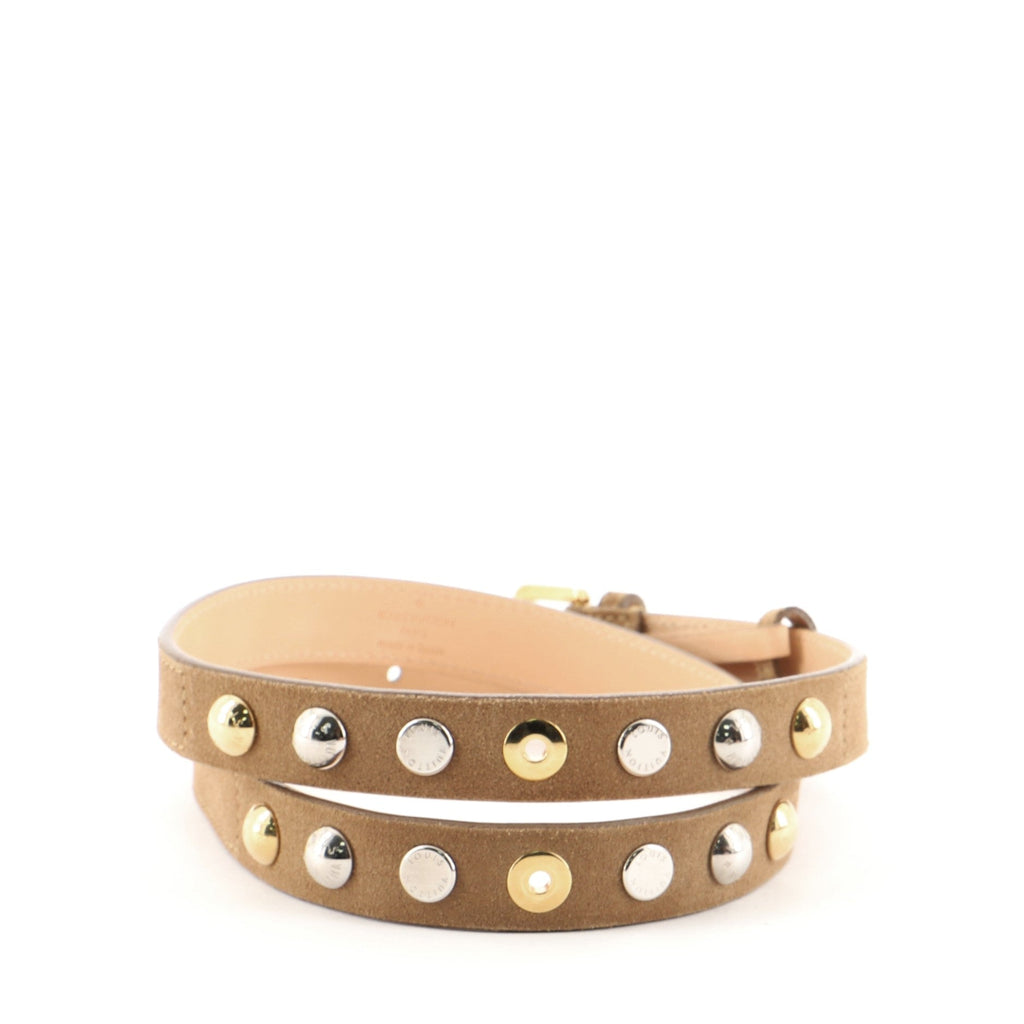 Buckle Belt Studded Suede Thin 85