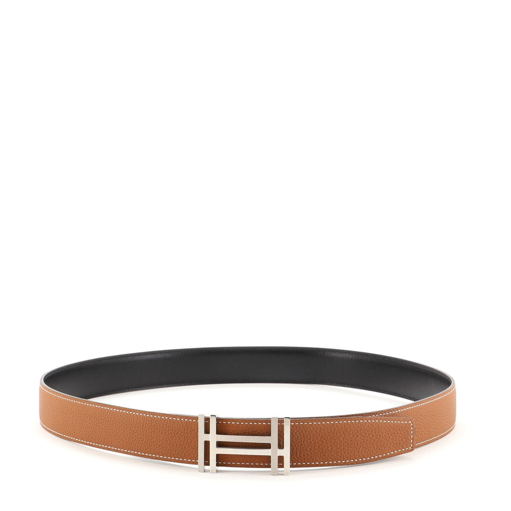 H Au Carre Reversible Belt Leather Medium 95