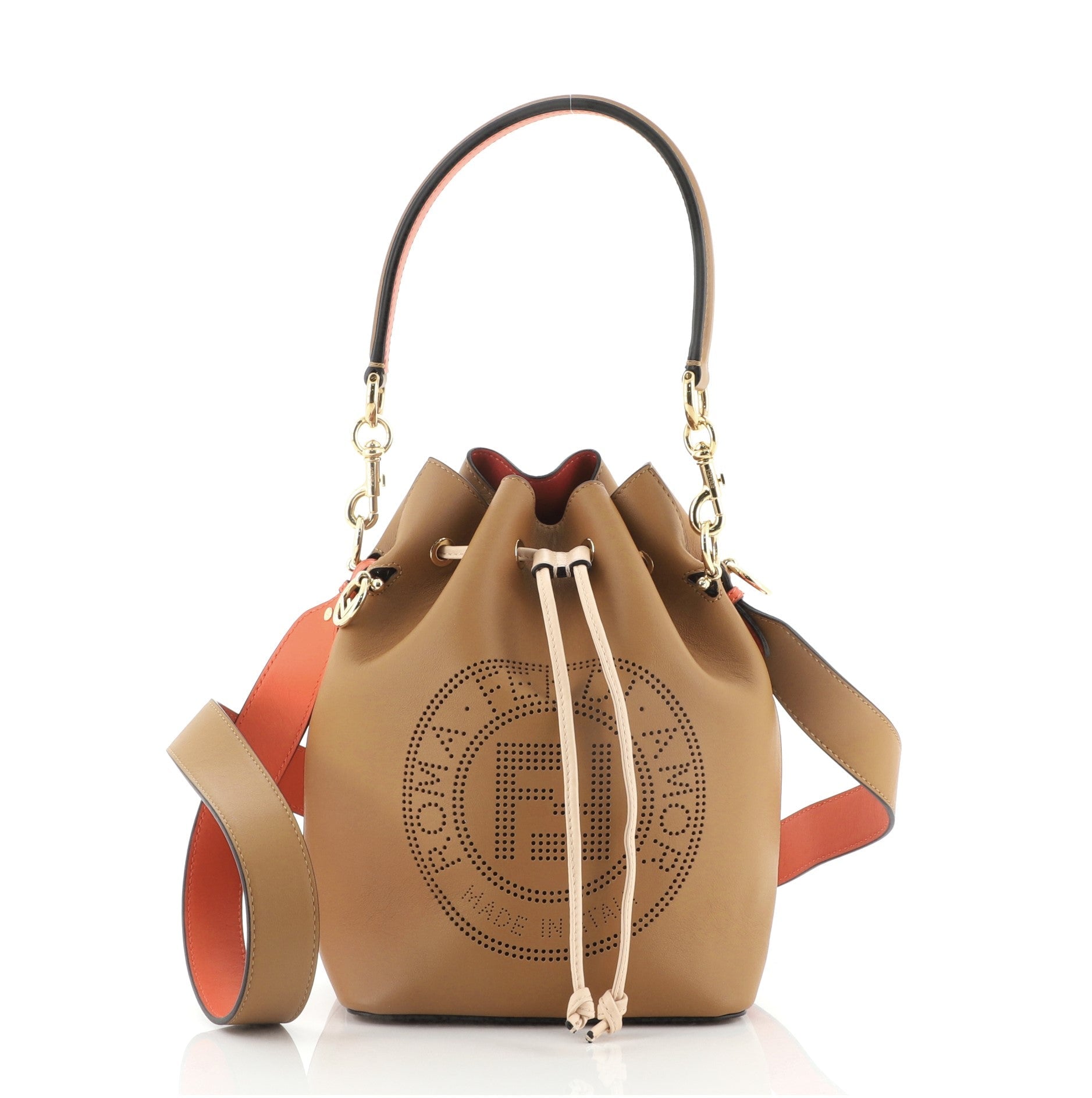 Mon Tresor Bucket Bag Perforated Leather Mini