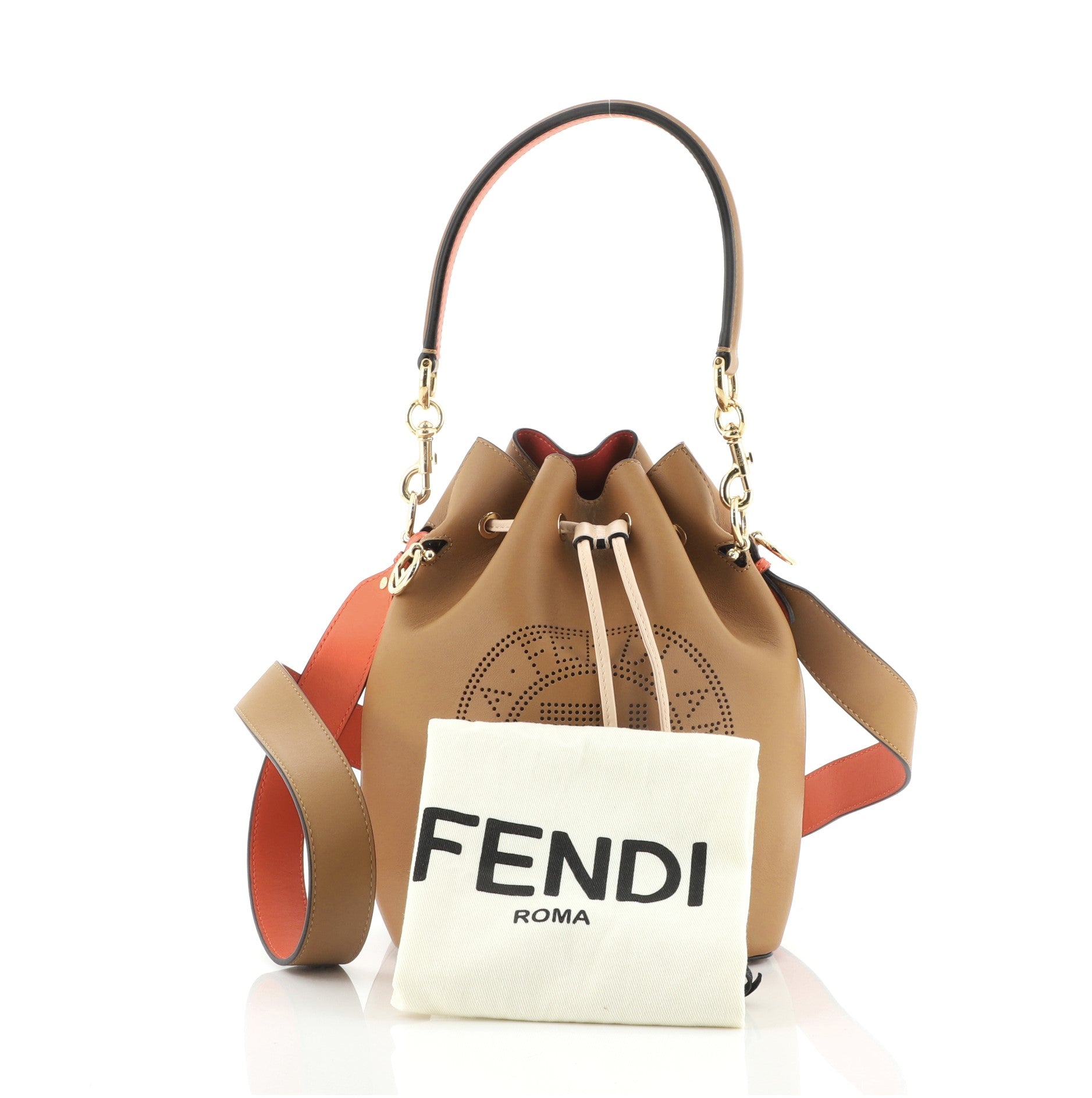 Mon Tresor Bucket Bag Perforated Leather Mini