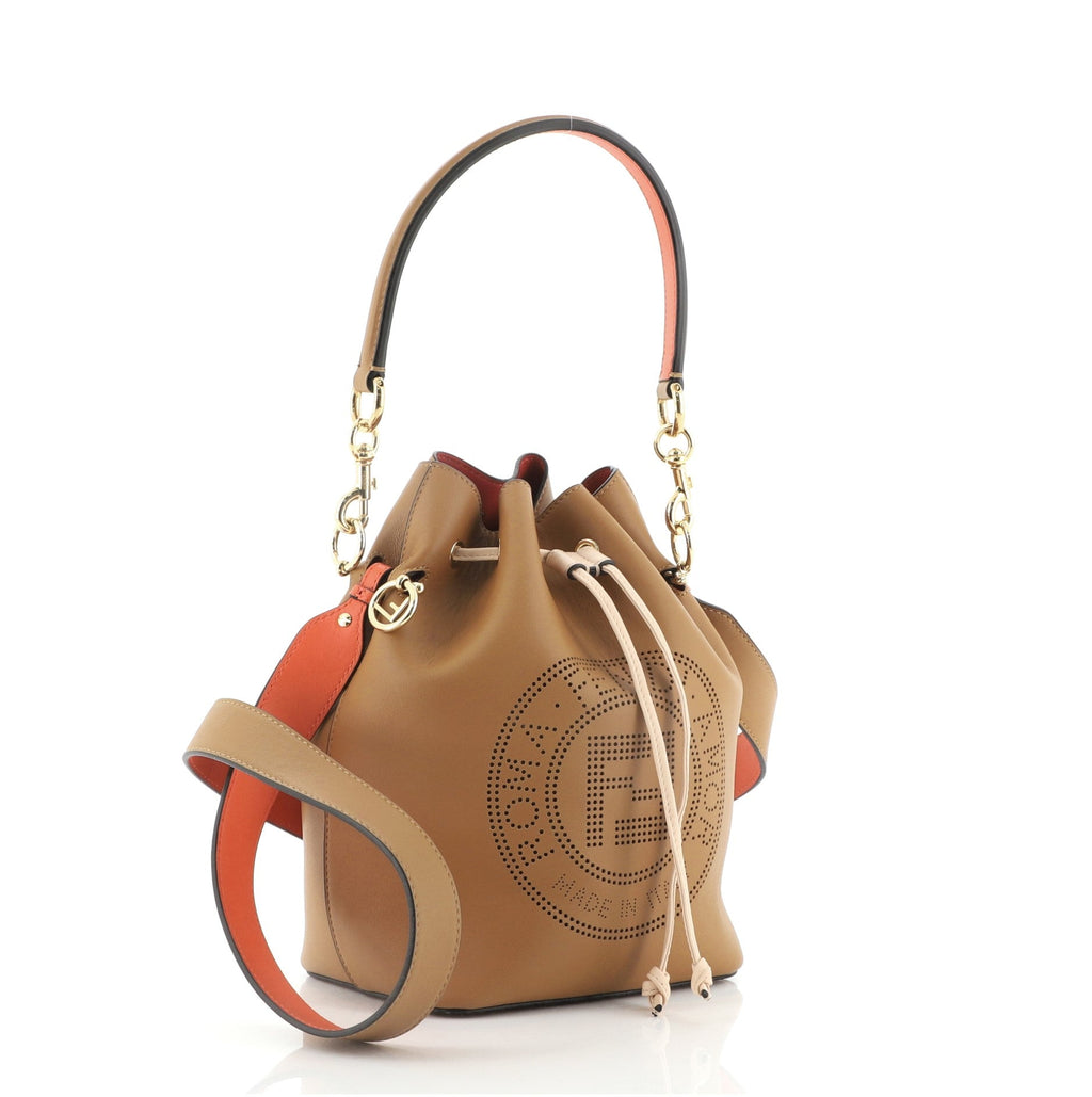 Mon Tresor Bucket Bag Perforated Leather Mini