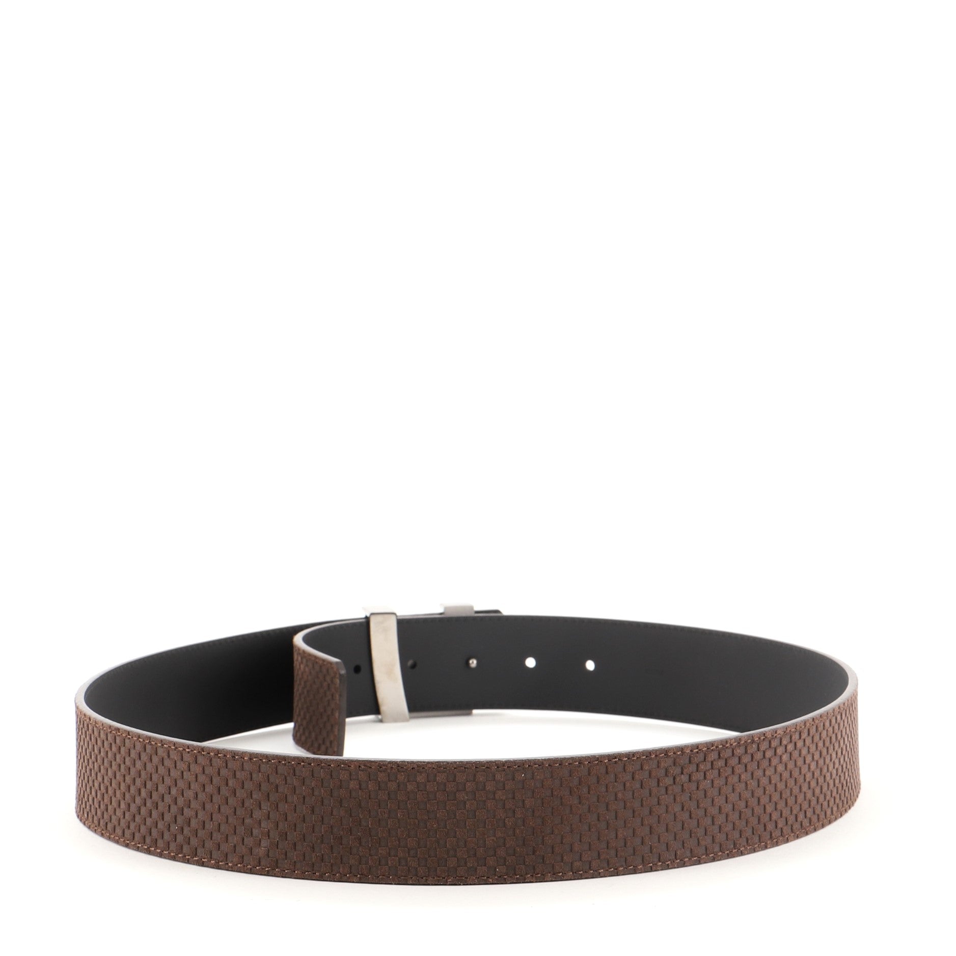 LV Initiales Reversible Belt Suede Damier 90