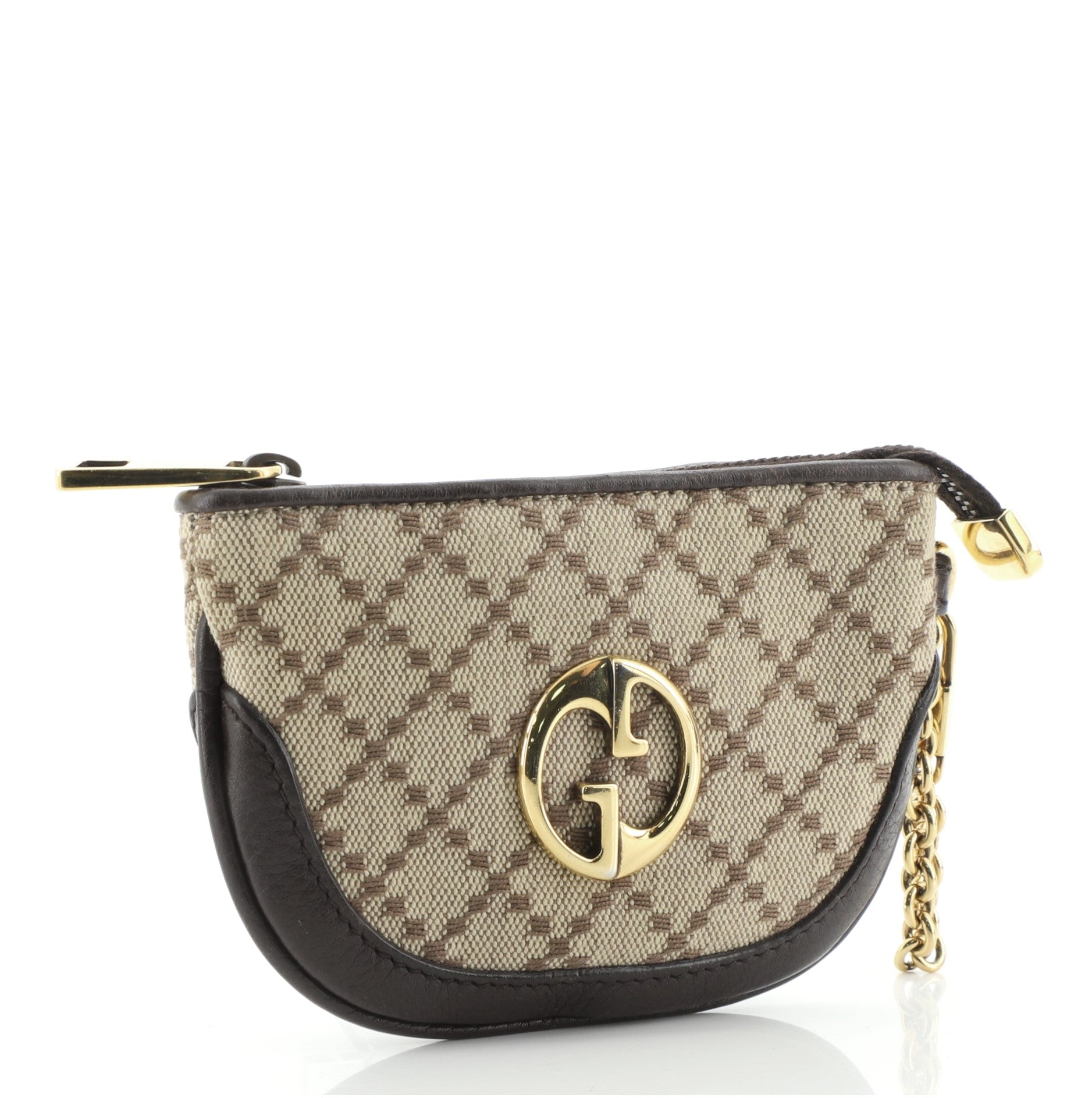 1973 Coin Purse Diamante Canvas and Leather Mini
