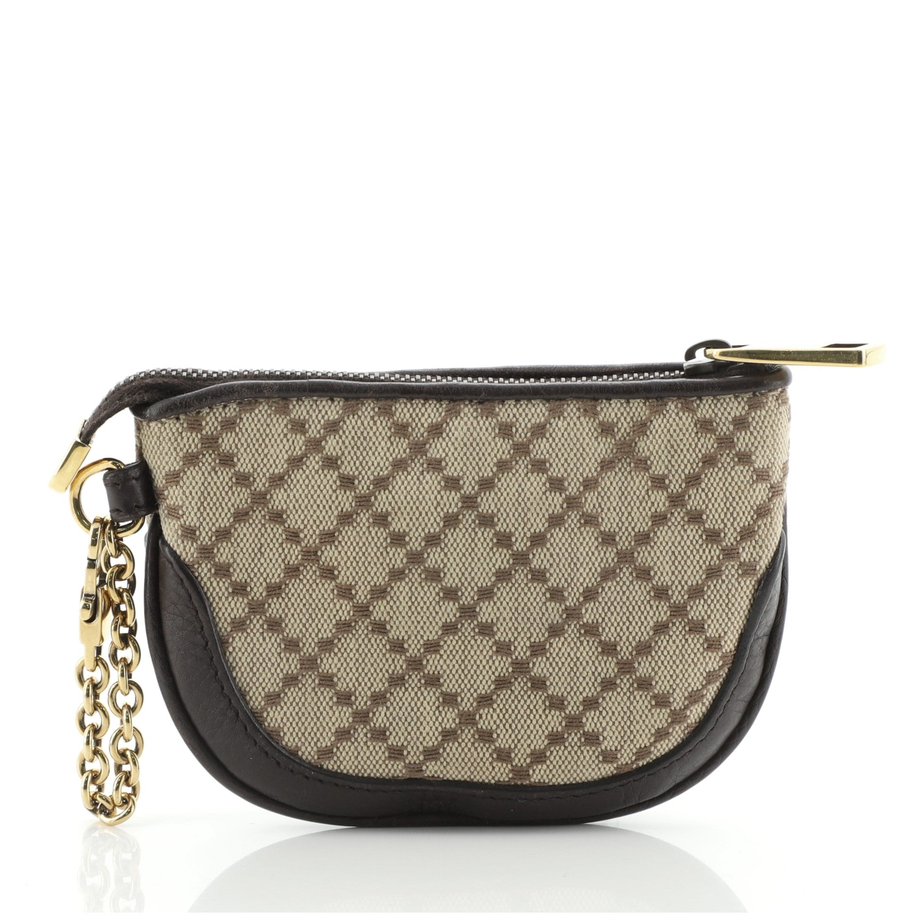 1973 Coin Purse Diamante Canvas and Leather Mini