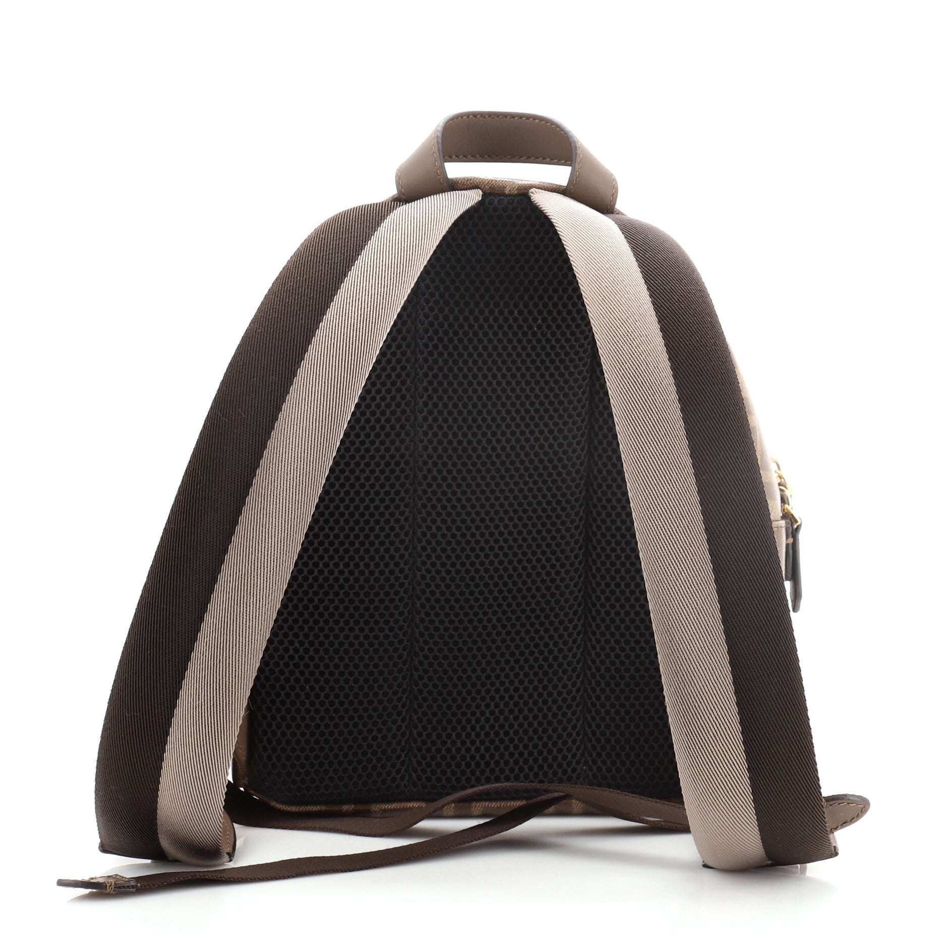 Mania Logo Backpack Zucca Coated Canvas Mini