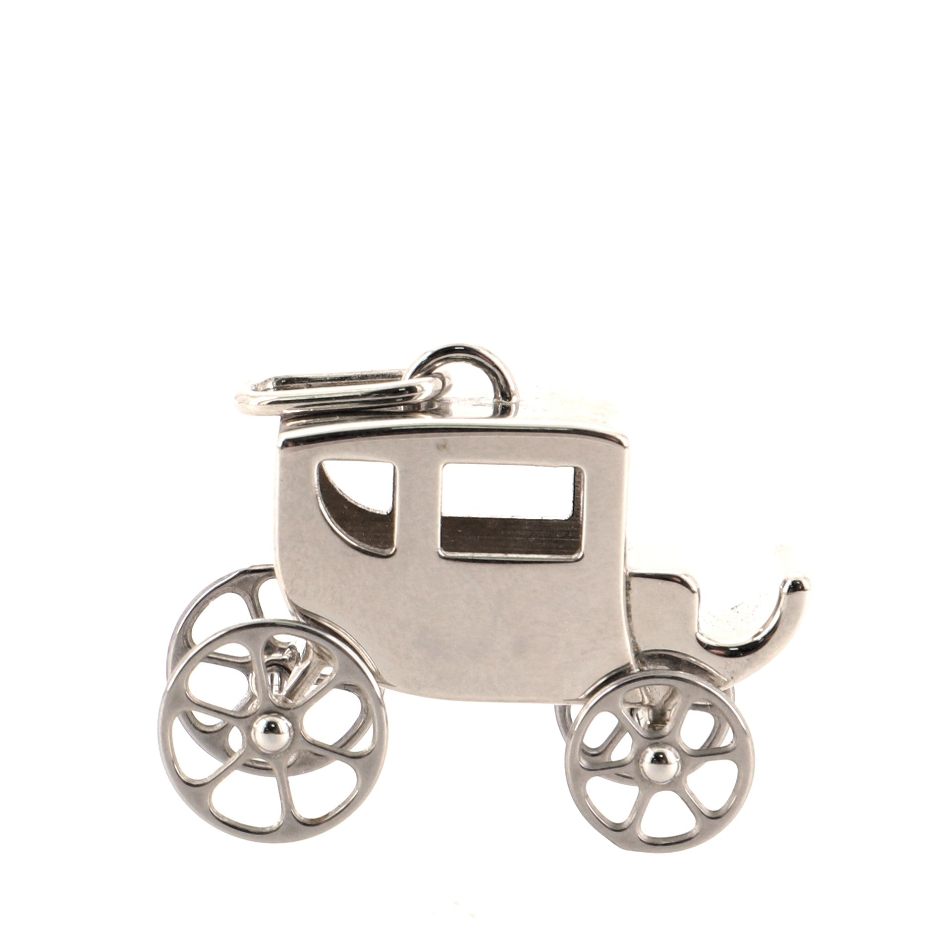 Carriage Pendant Necklace Sterling Silver