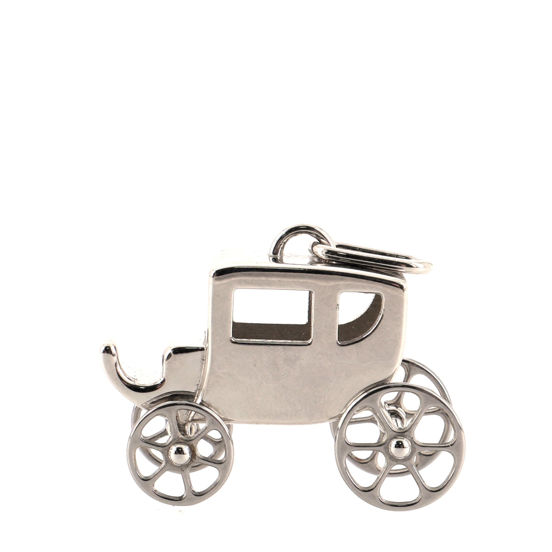 Carriage Pendant Necklace Sterling Silver