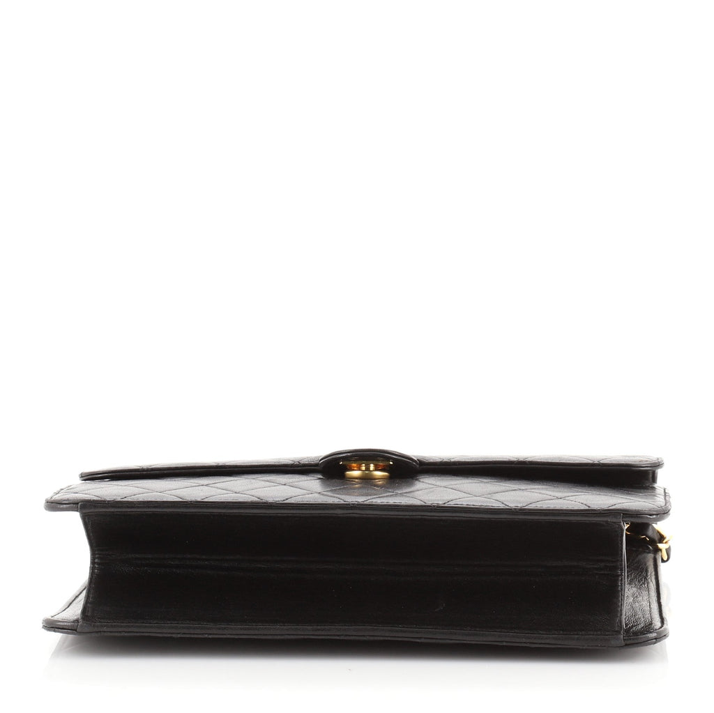 Vintage Clutch with Chain Quilted Leather Medium