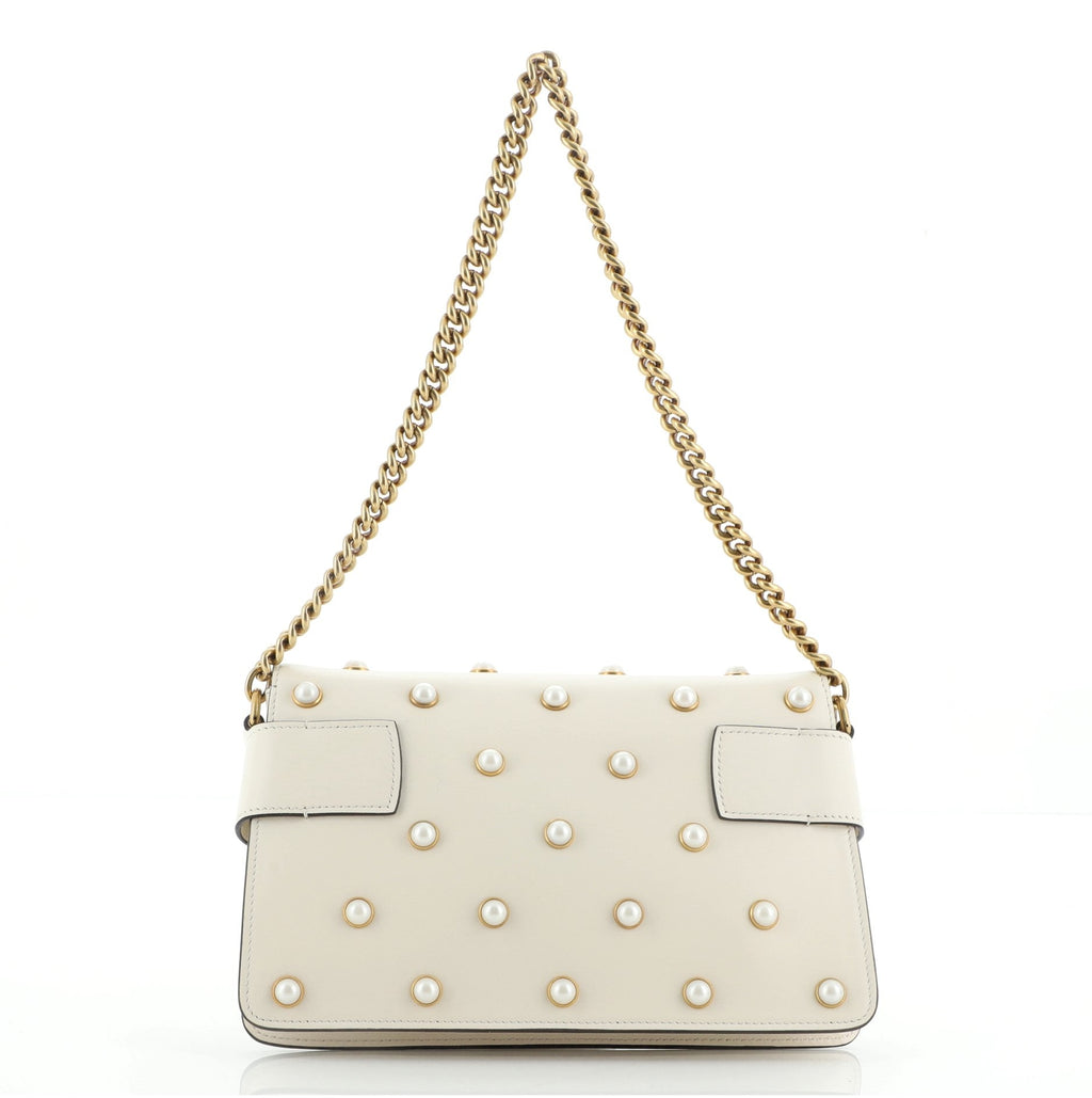 Broadway Pearly Bee Shoulder Bag Embellished Leather Mini