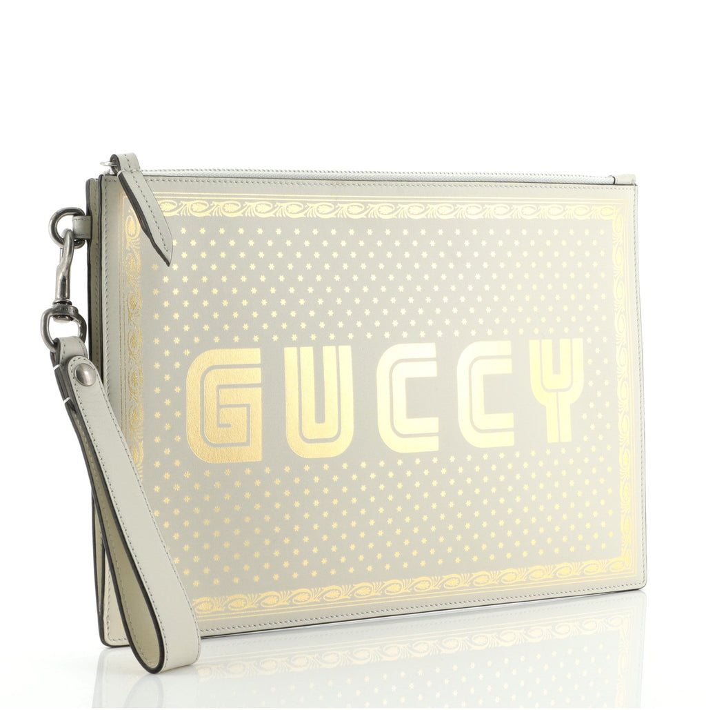 Wristlet Clutch Limited Edition Printed Leather