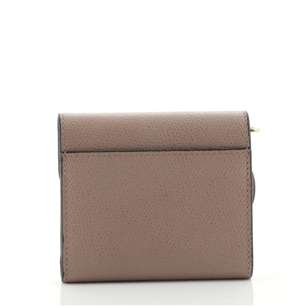 Saddle Flap Wallet Leather Mini