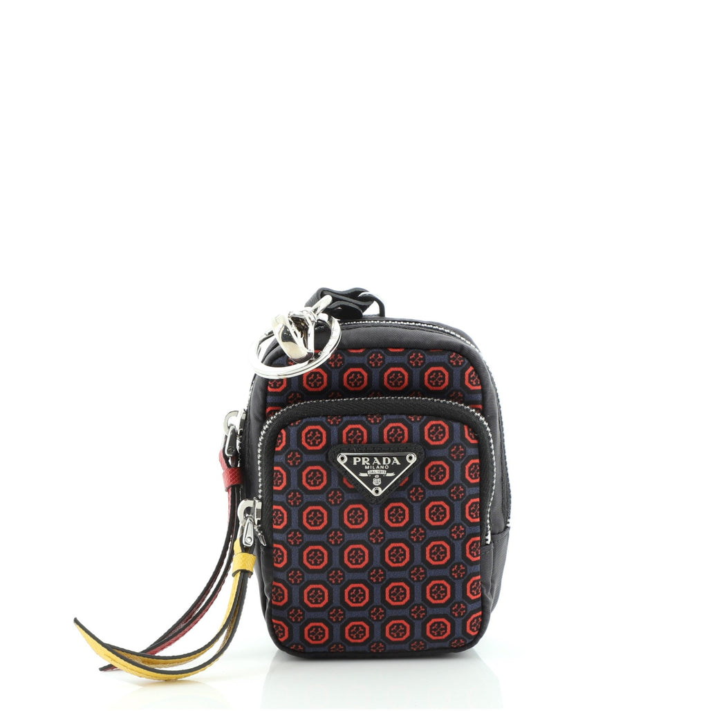 Keychain Zip Pouch Printed Tessuto Mini