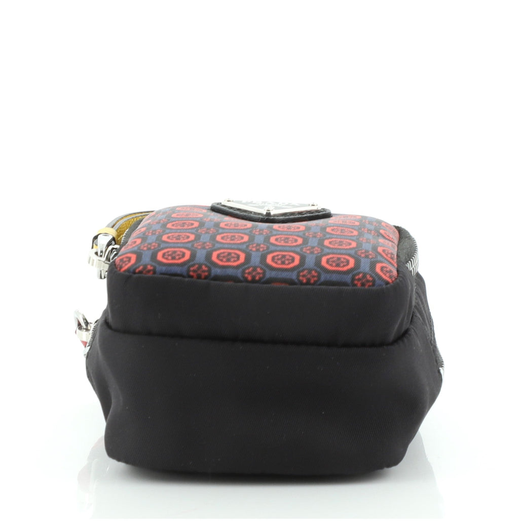 Keychain Zip Pouch Printed Tessuto Mini